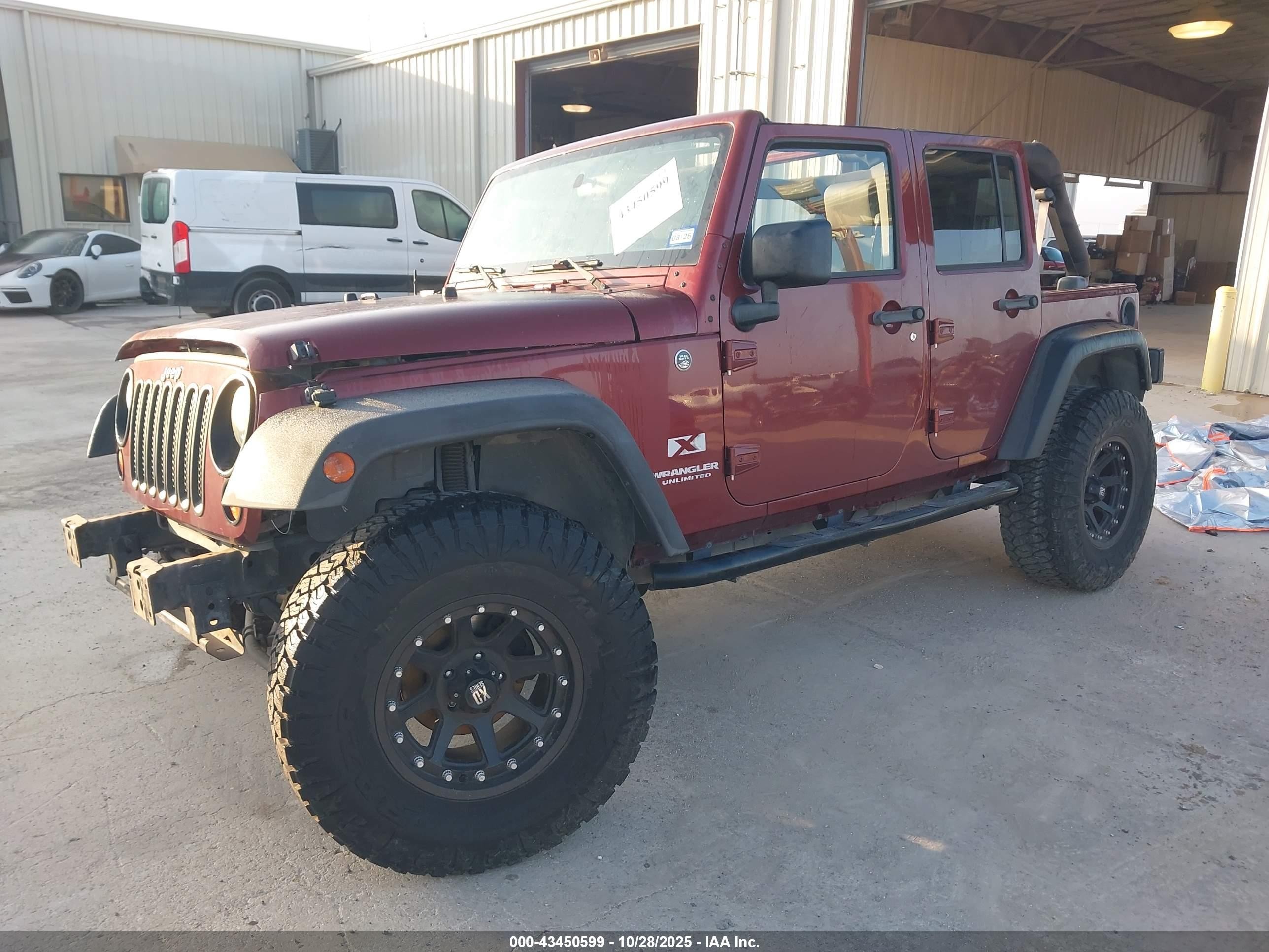 2007 Jeep Wrangler Unlimited X Темно-бордовый vin: 1J4GA39187L140227