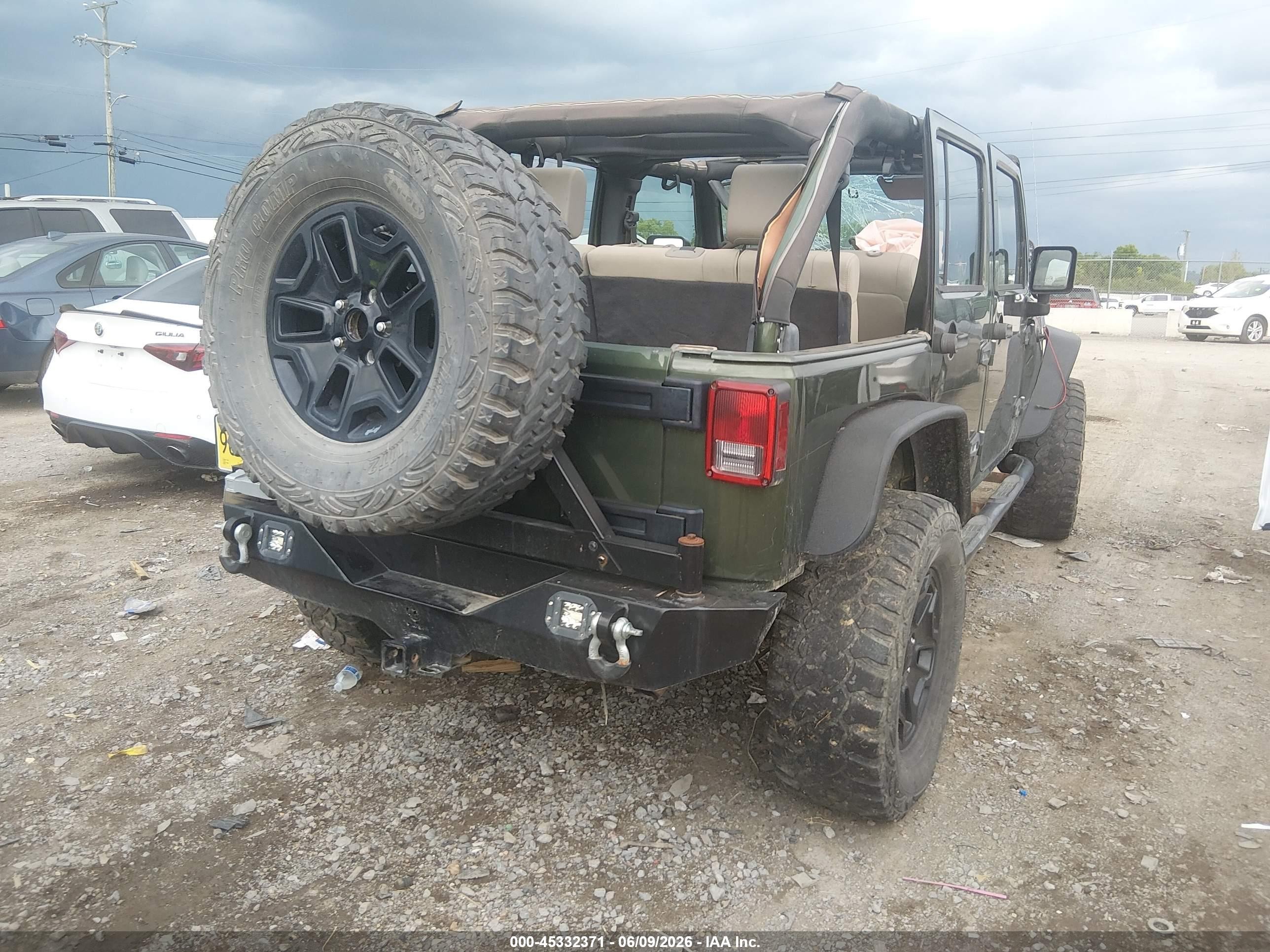 2008 Jeep Wrangler Unlimited X Green vin: 1J4GA39188L523196