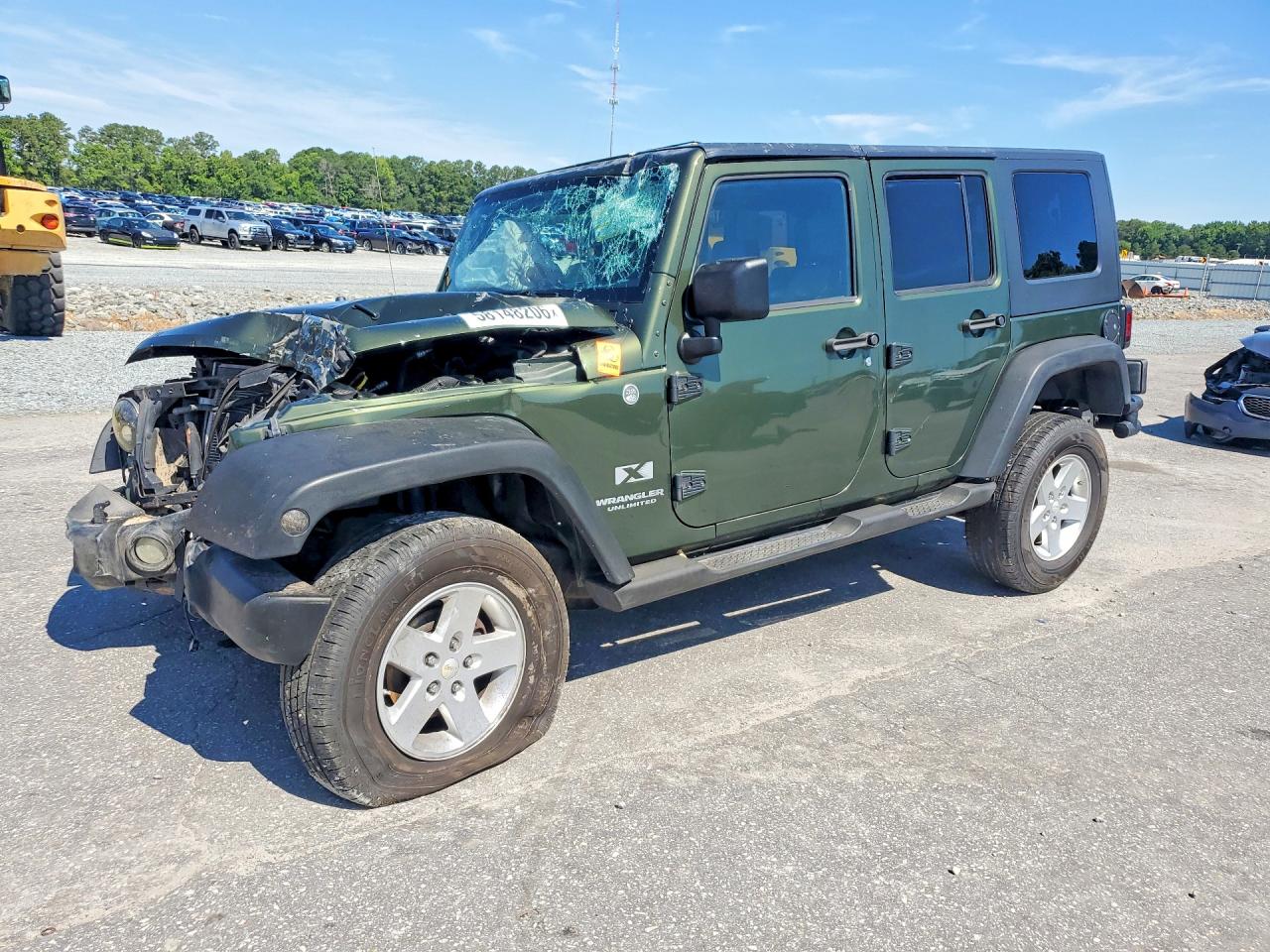 2008 Jeep Wrangler Unlimited X Green vin: 1J4GA39188L564184