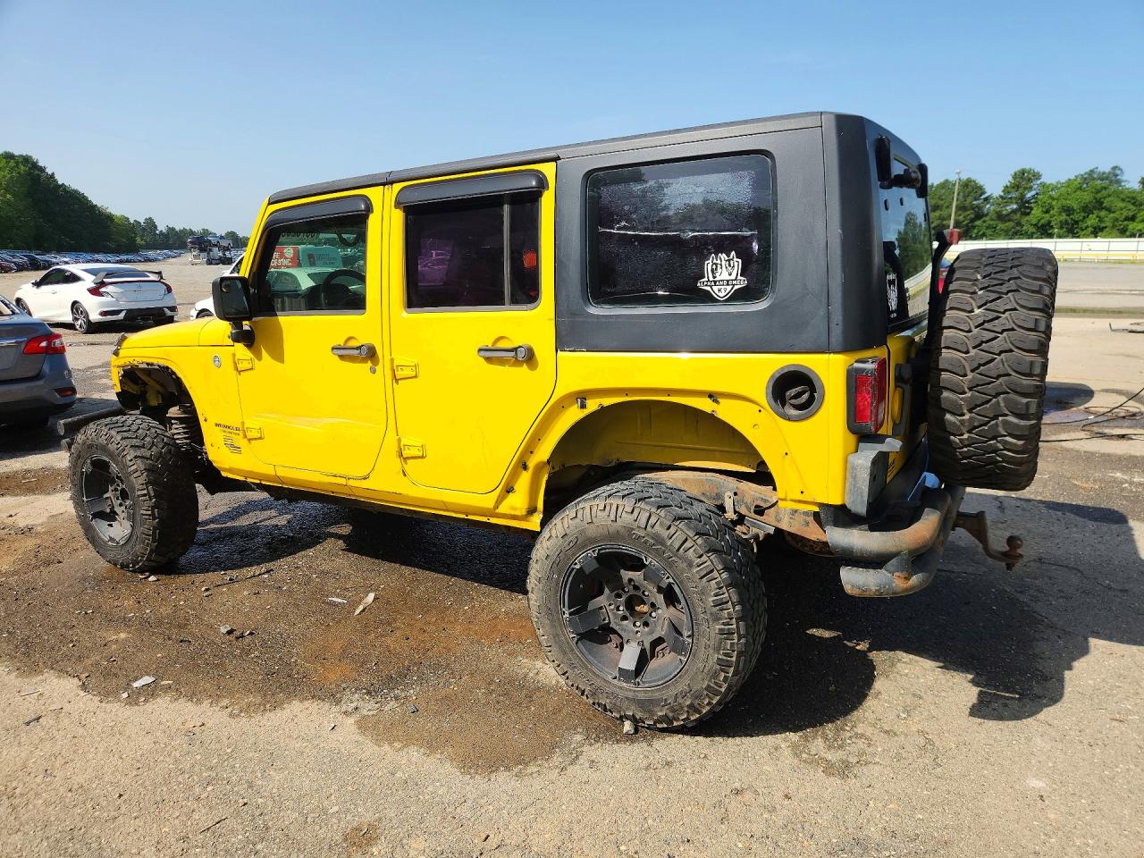 2008 Jeep Wrangler Unlimited X Yellow vin: 1J4GA39188L650515