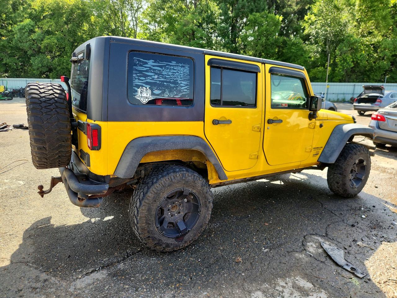 2008 Jeep Wrangler Unlimited X Yellow vin: 1J4GA39188L650515