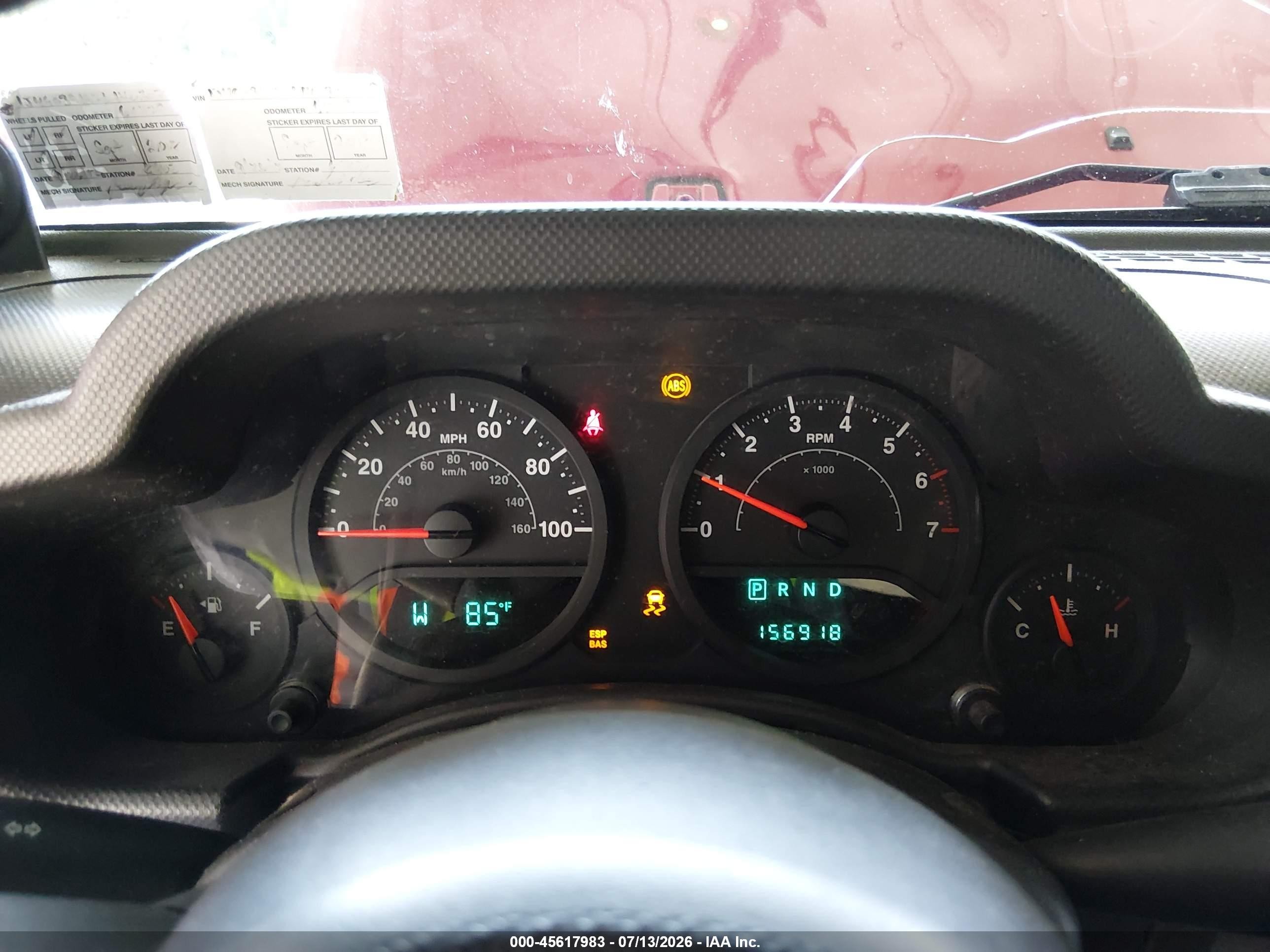 2007 Jeep Wrangler Unlimited X Red vin: 1J4GA39197L140303