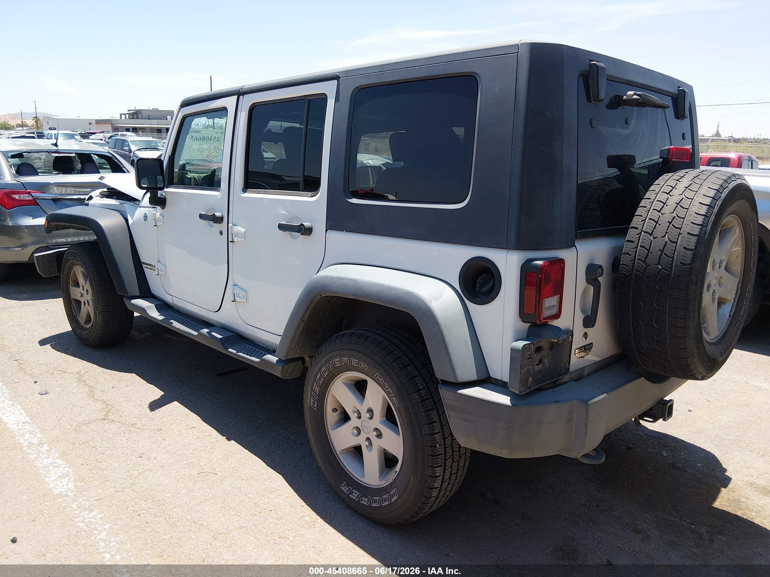 2009 Jeep Wrangler Unlimited X White vin: 1J4GA39199L736174
