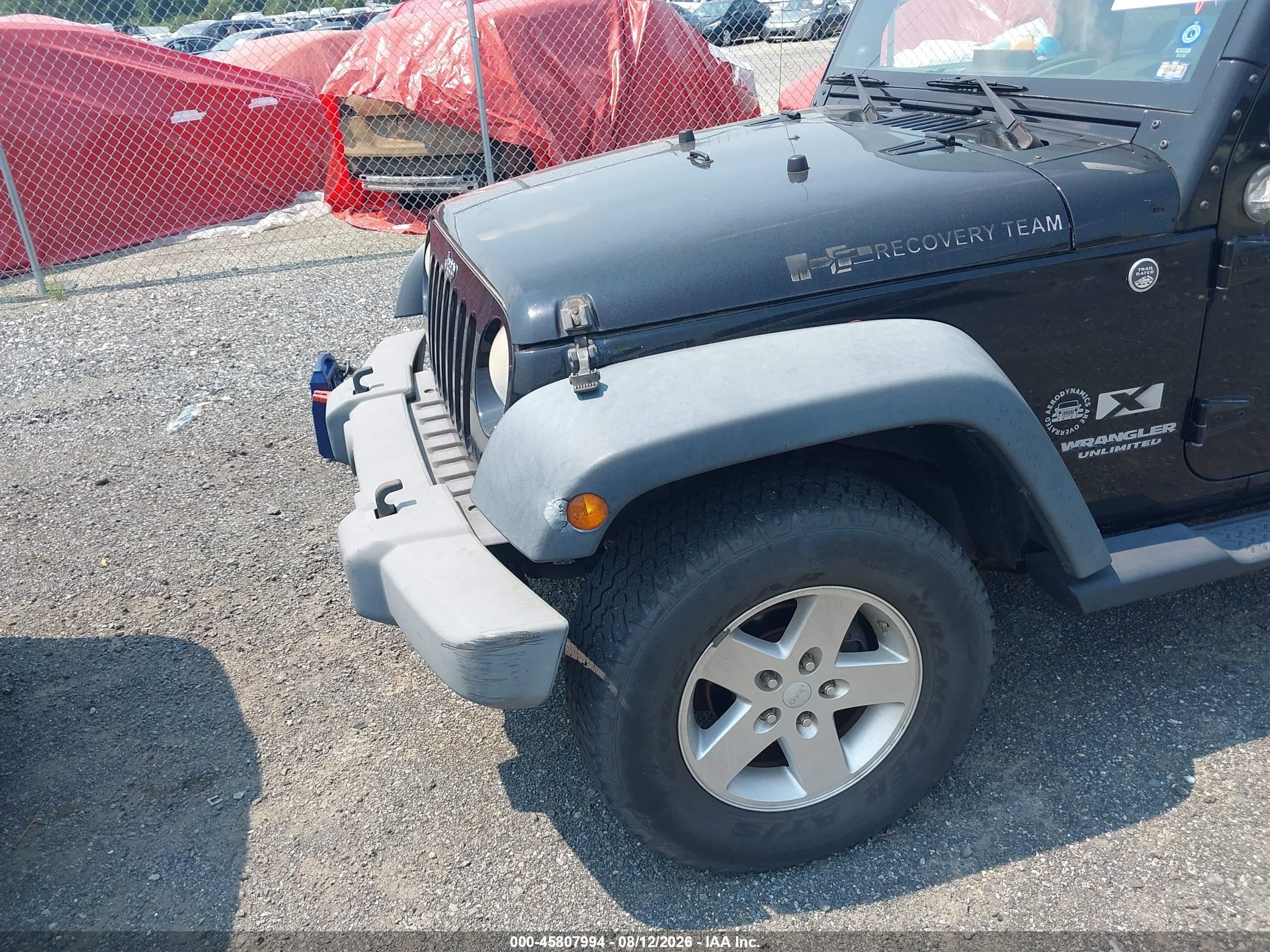2009 Jeep Wrangler Unlimited X Black vin: 1J4GA39199L773063