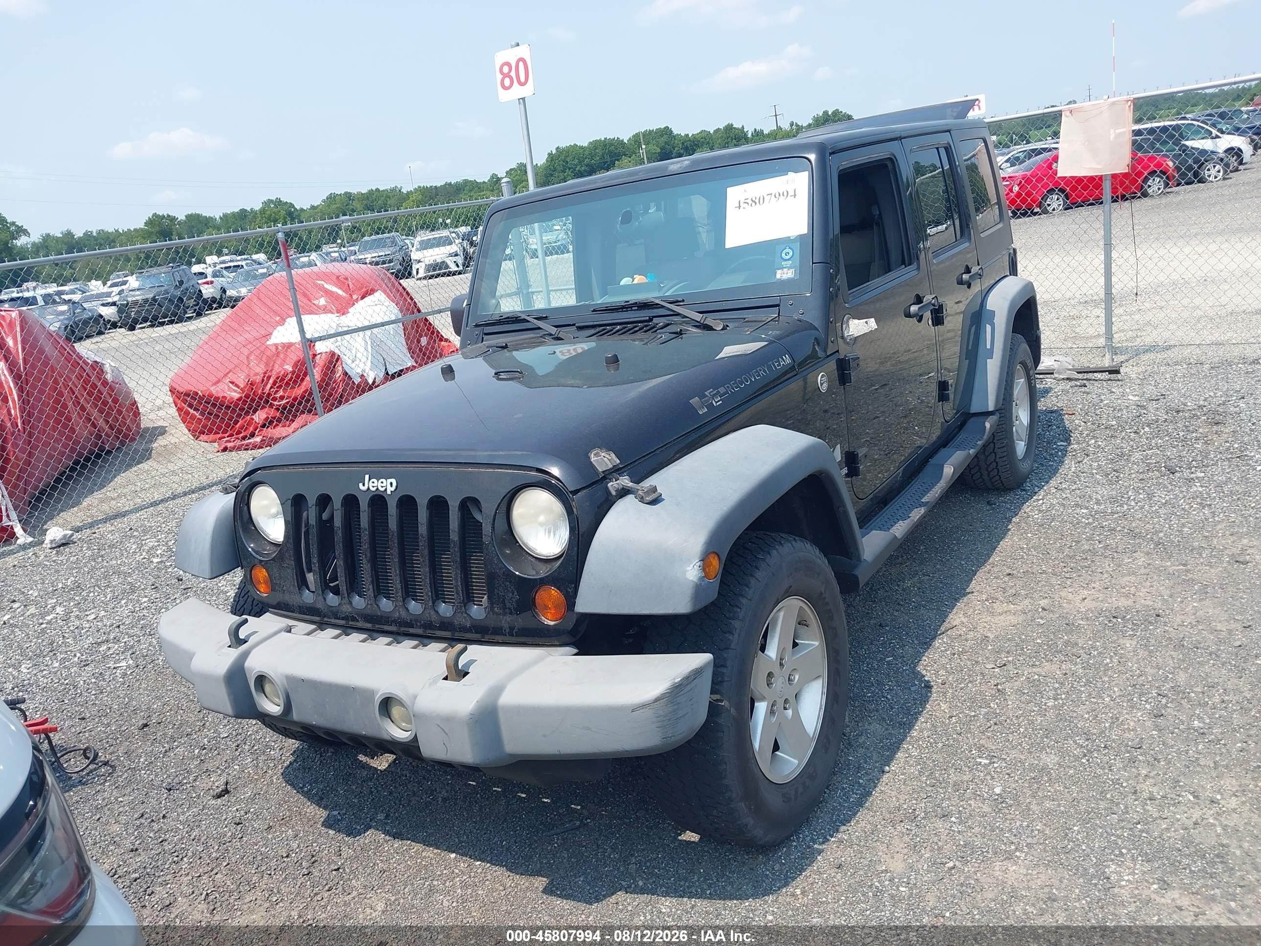 2009 Jeep Wrangler Unlimited X Black vin: 1J4GA39199L773063