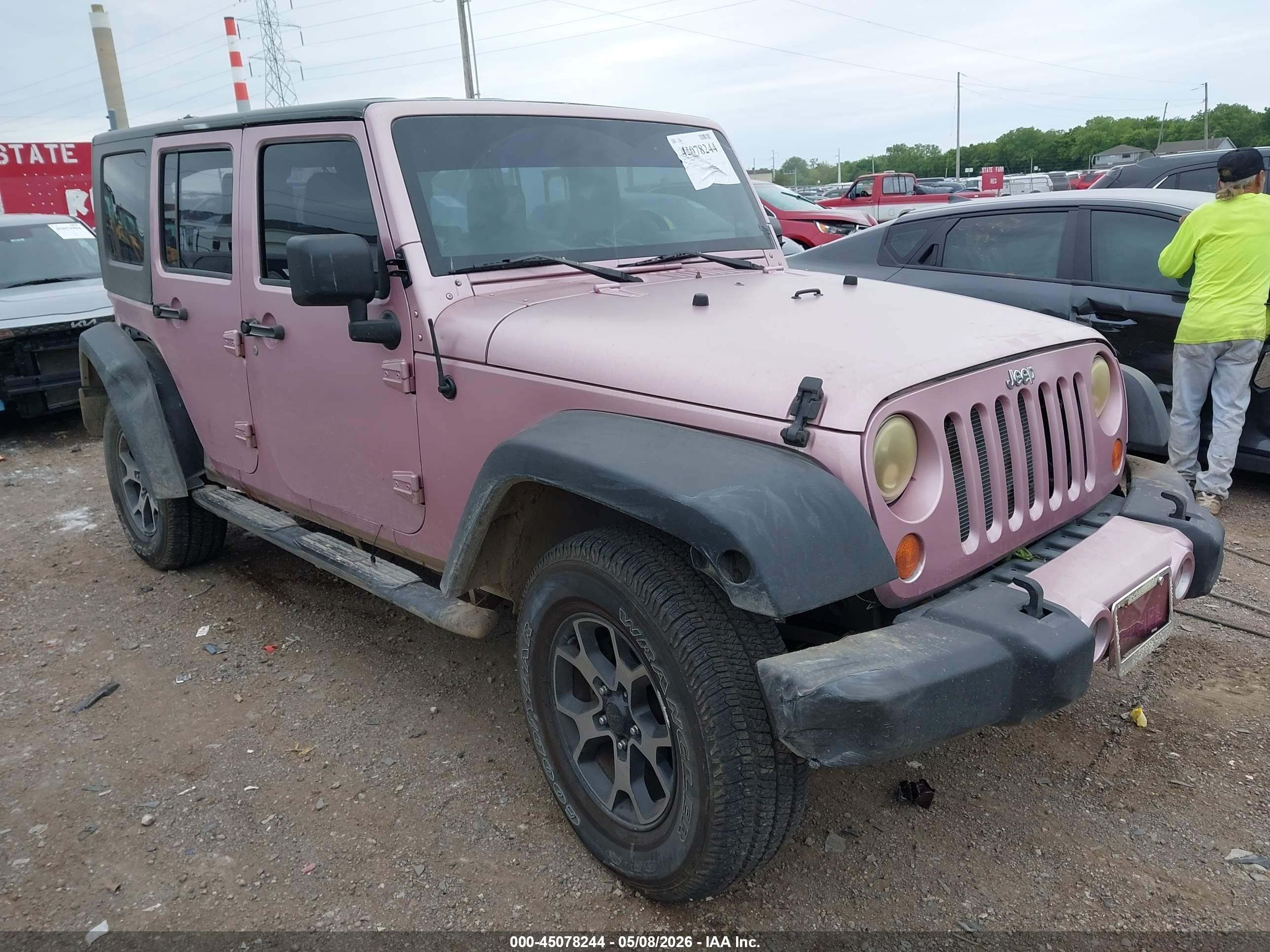 2007 Jeep Wrangler Unlimited X Розовый vin: 1J4GA391X7L171916
