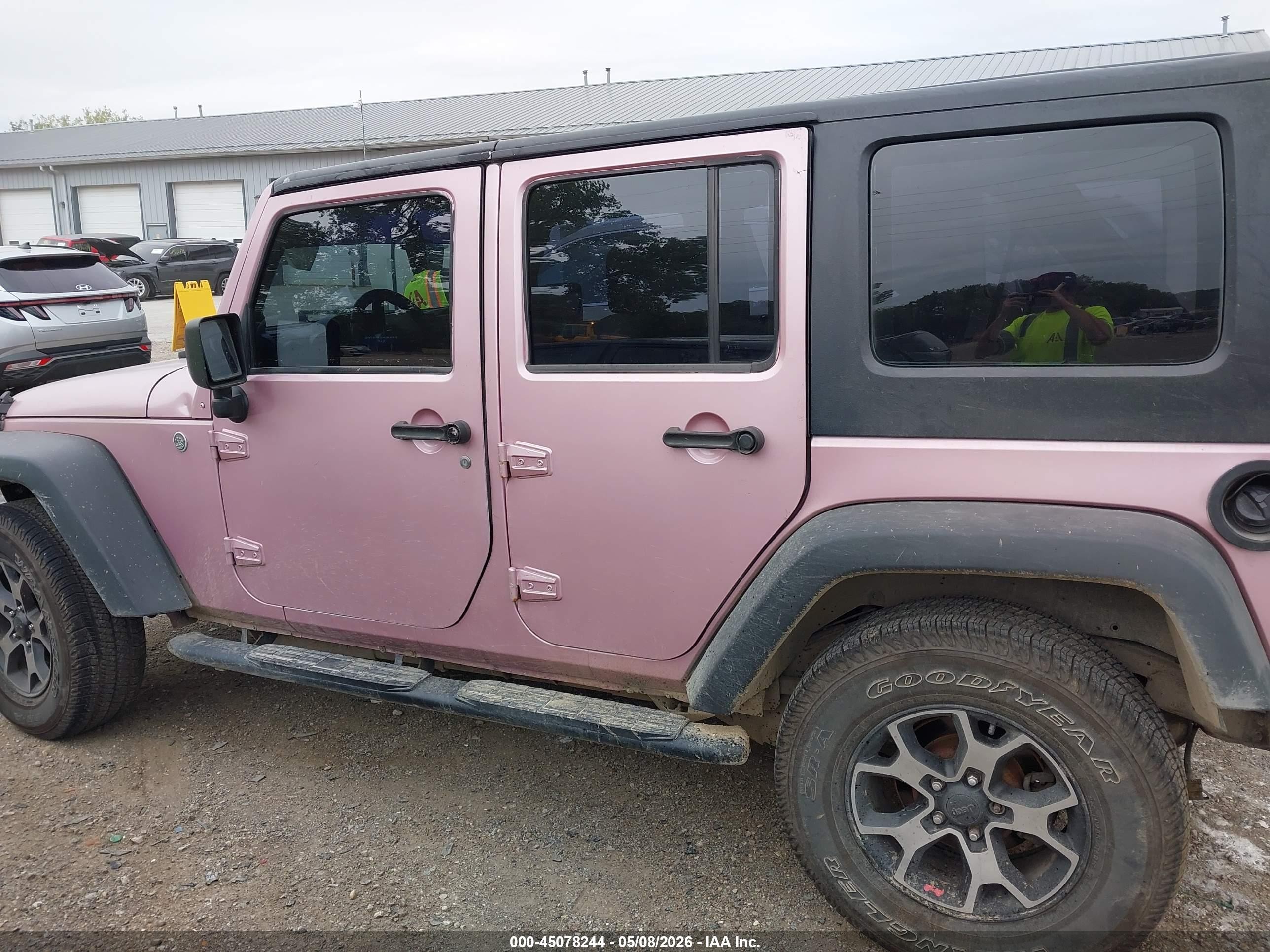 2007 Jeep Wrangler Unlimited X Розовый vin: 1J4GA391X7L171916