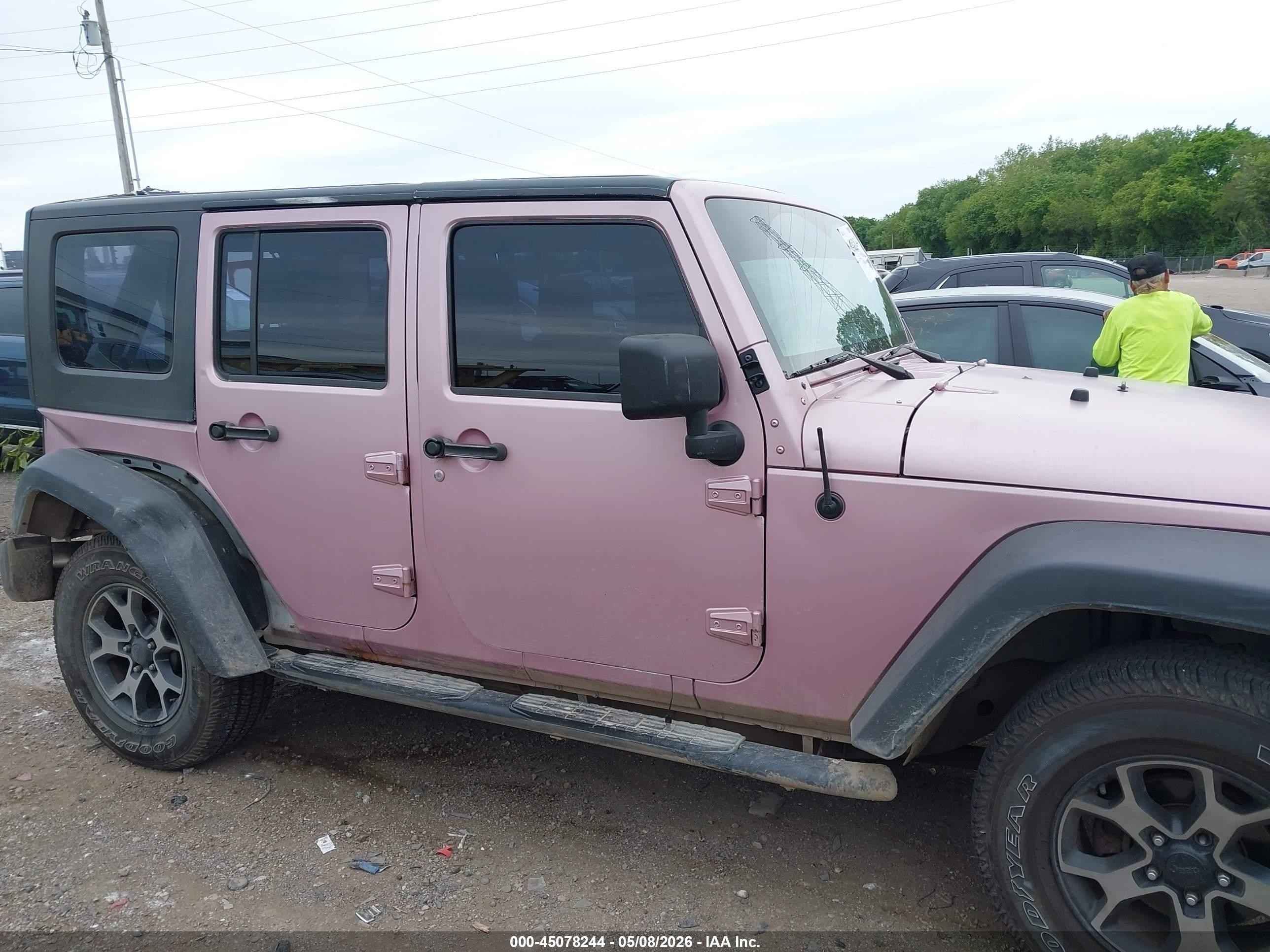 2007 Jeep Wrangler Unlimited X Розовый vin: 1J4GA391X7L171916