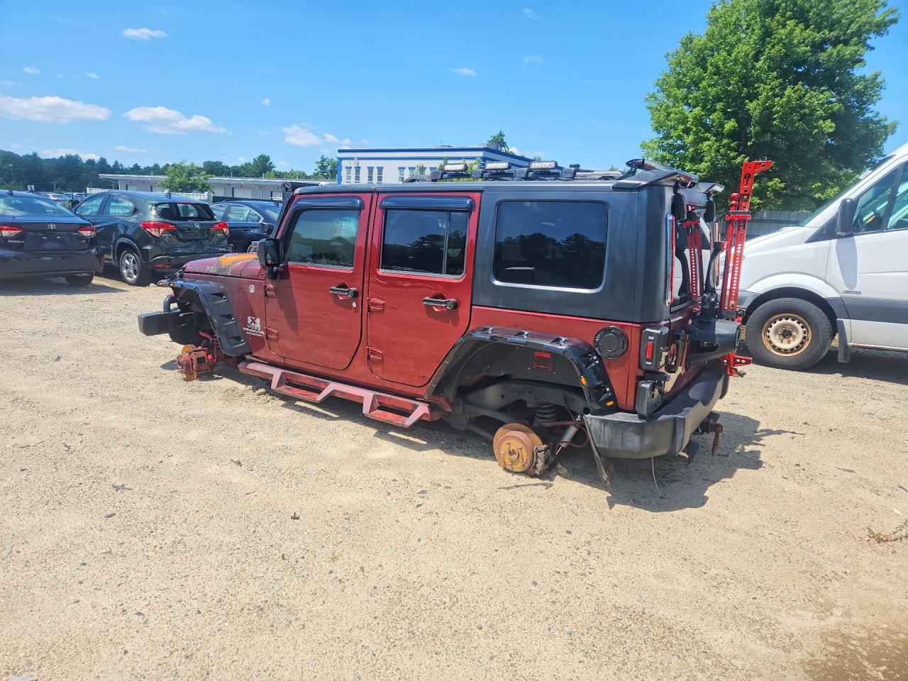 2008 Jeep Wrangler Unlimited X Темно-бордовый vin: 1J4GA391X8L618441