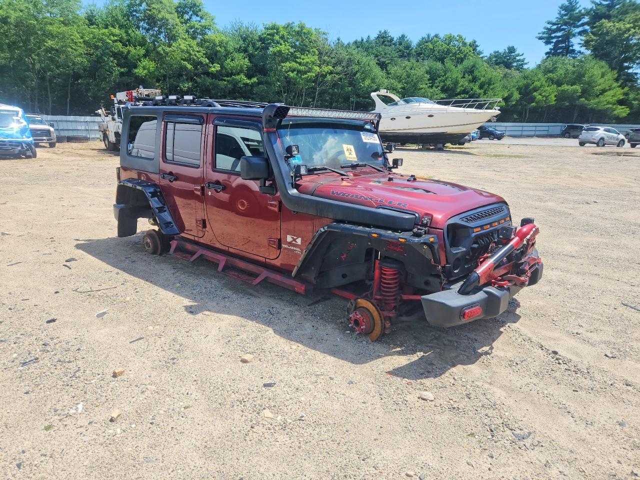2008 Jeep Wrangler Unlimited X Темно-бордовый vin: 1J4GA391X8L618441