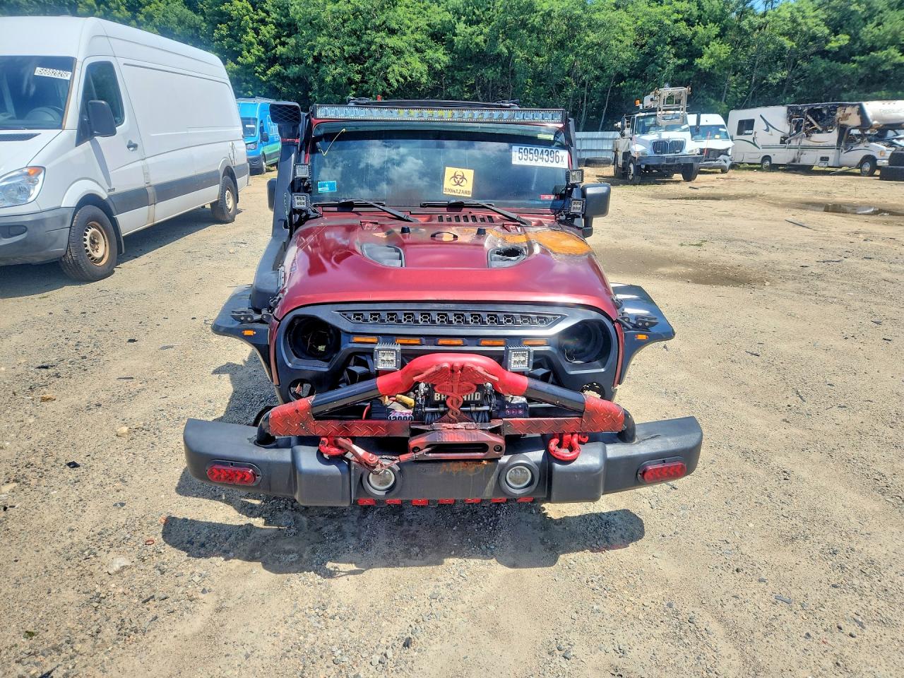 2008 Jeep Wrangler Unlimited X Темно-бордовый vin: 1J4GA391X8L618441