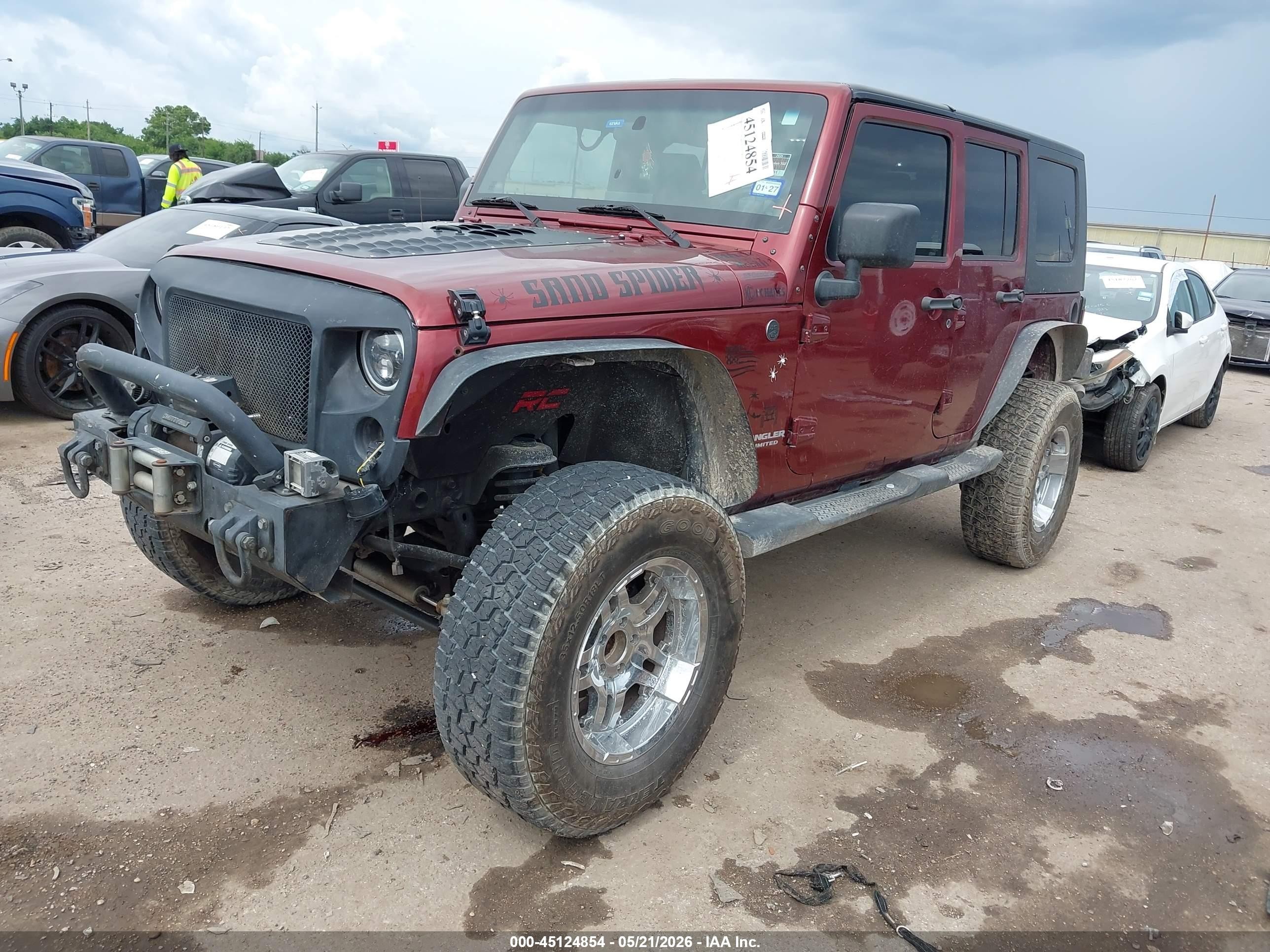 2009 Jeep Wrangler Unlimited X Burgundy vin: 1J4GA391X9L705225