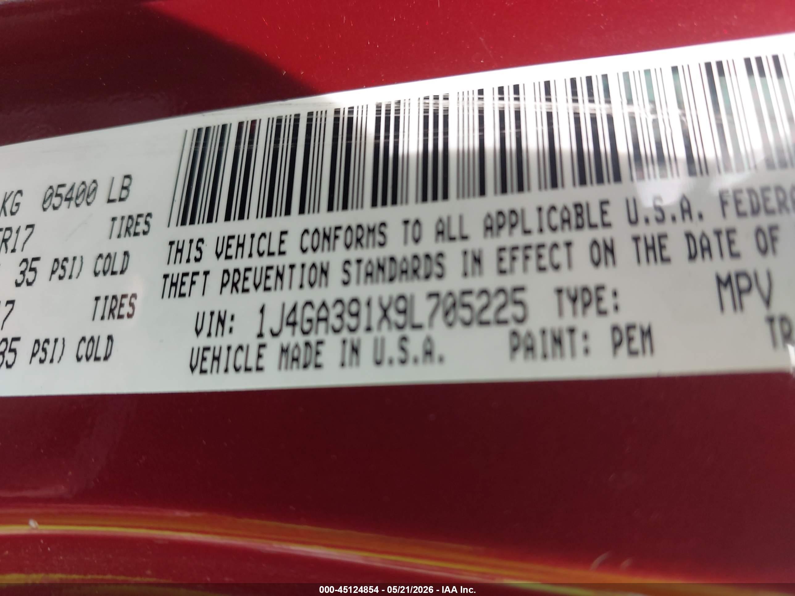 2009 Jeep Wrangler Unlimited X Burgundy vin: 1J4GA391X9L705225