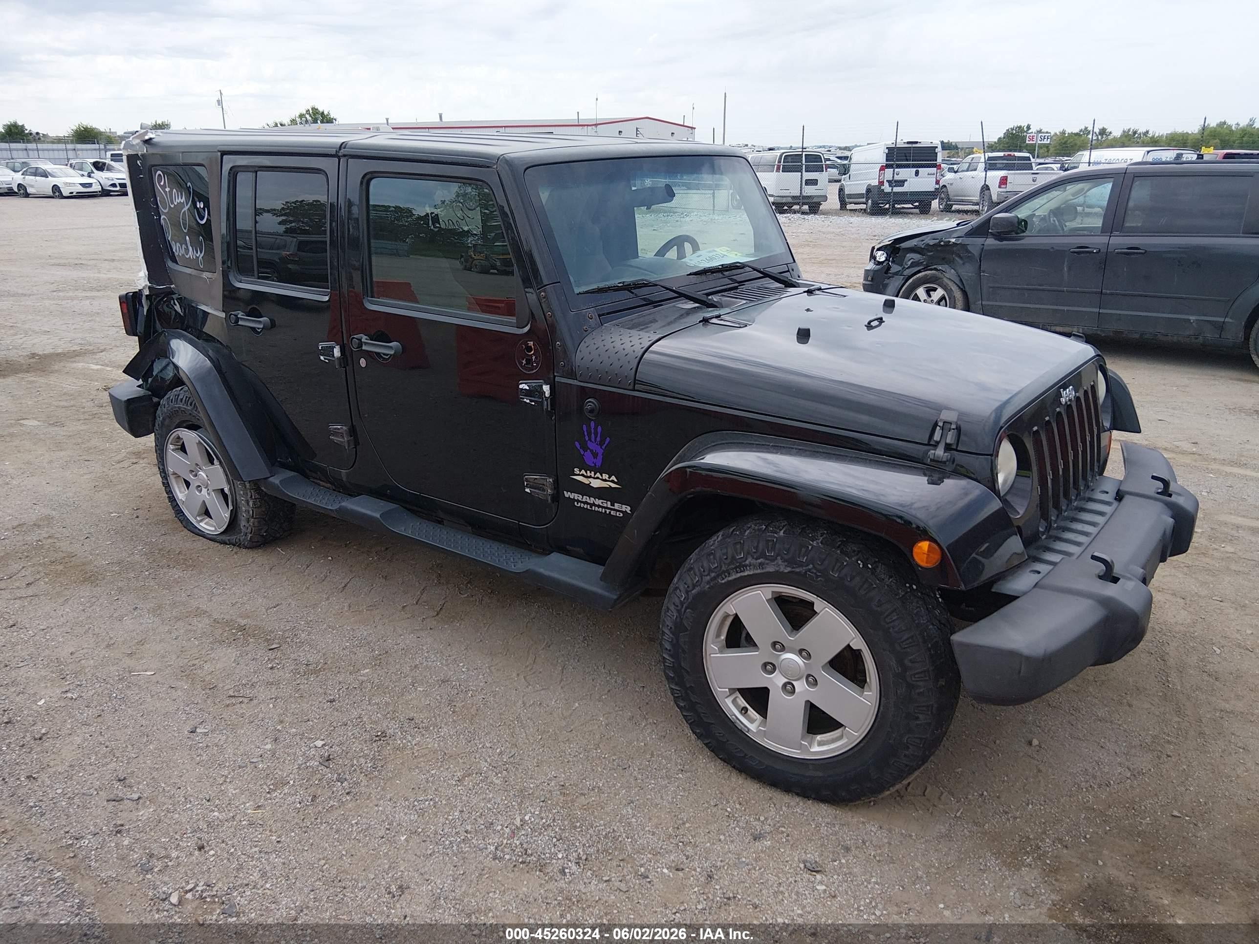 2007 Jeep Wrangler Unlimited Sahara Black vin: 1J4GA59117L120476