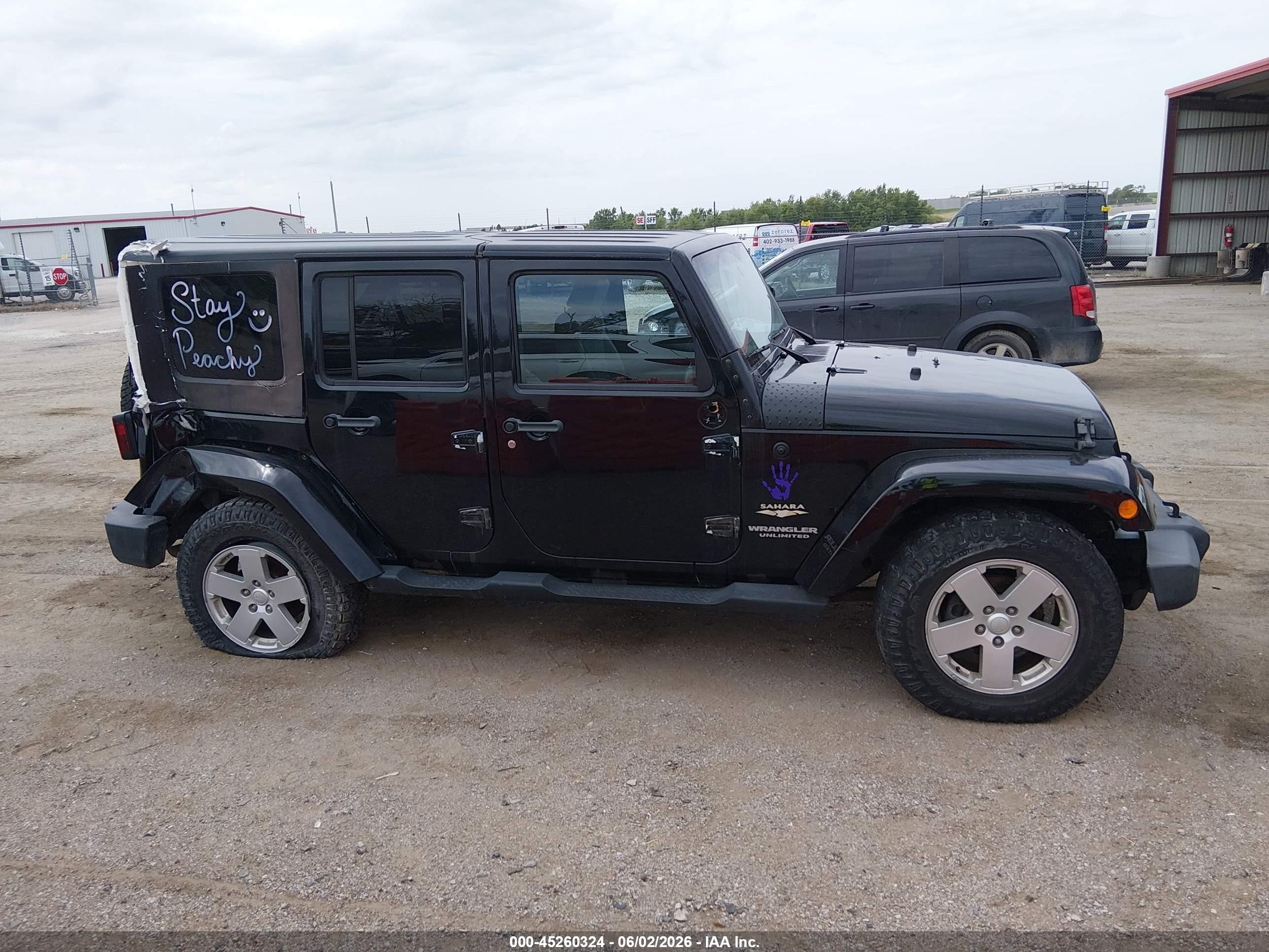 2007 Jeep Wrangler Unlimited Sahara Black vin: 1J4GA59117L120476