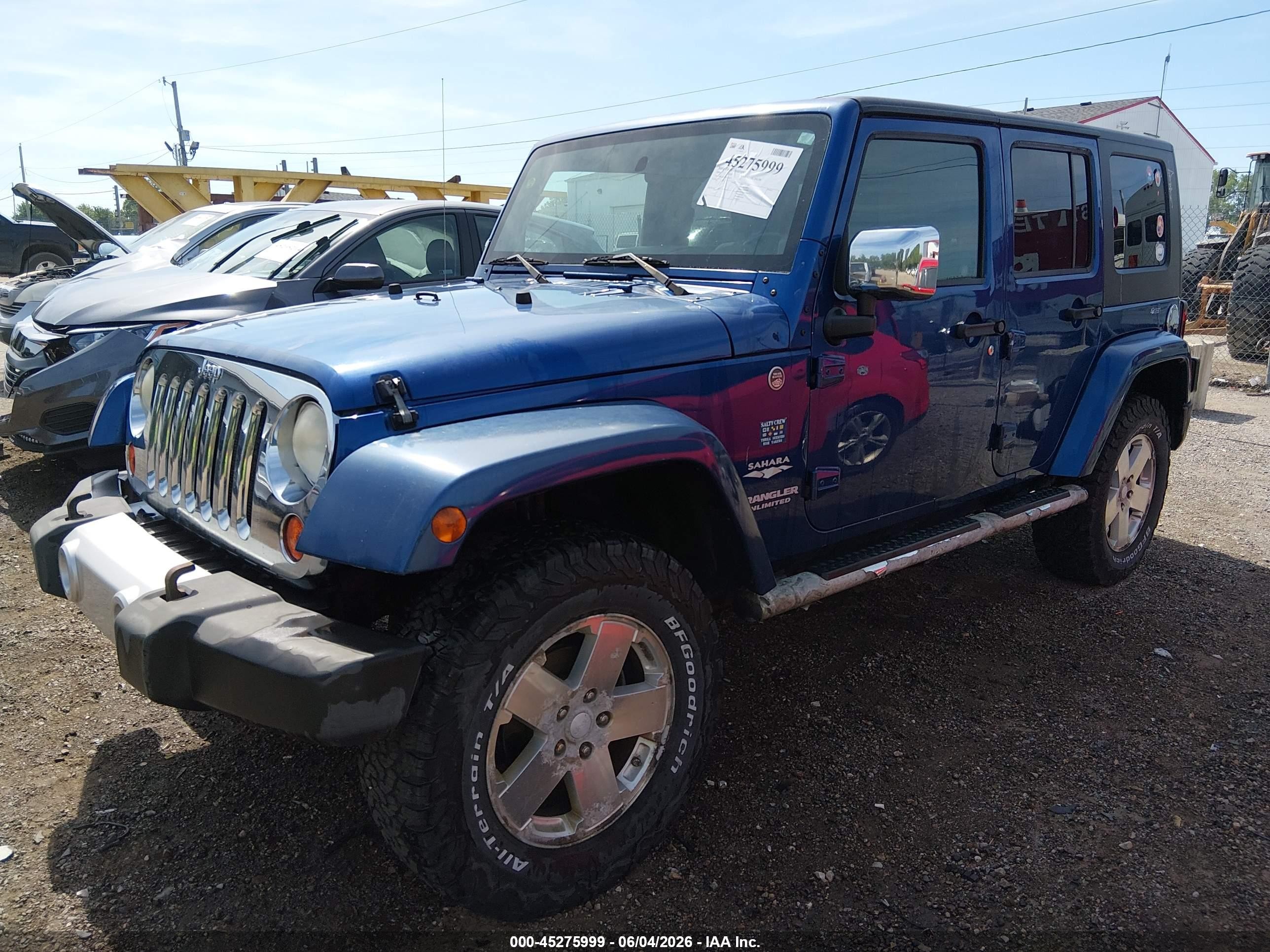 2009 Jeep Wrangler Unlimited Sahara Blue vin: 1J4GA59119L754275