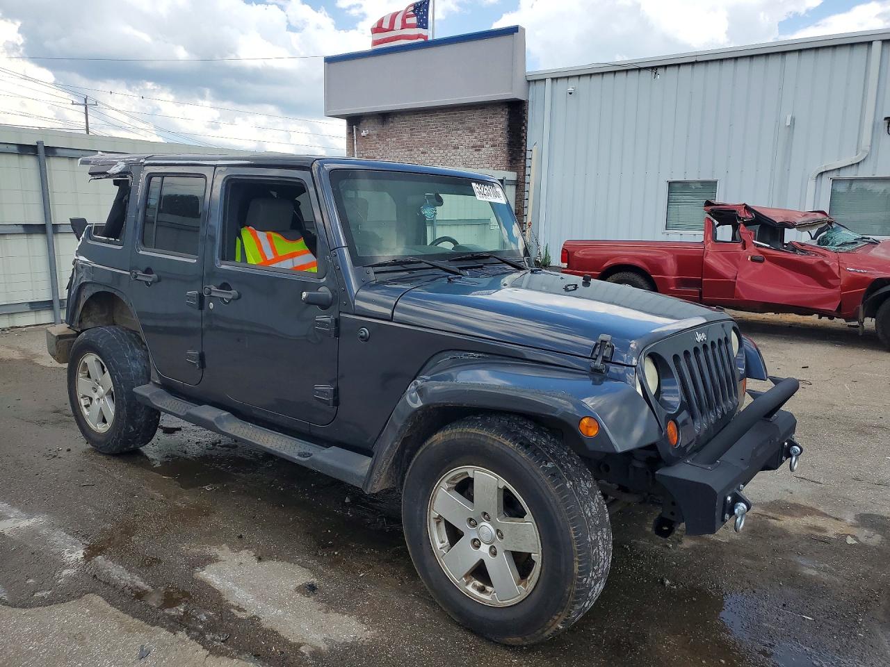 2008 Jeep Wrangler Unlimited Sahara Blue vin: 1J4GA59138L604358