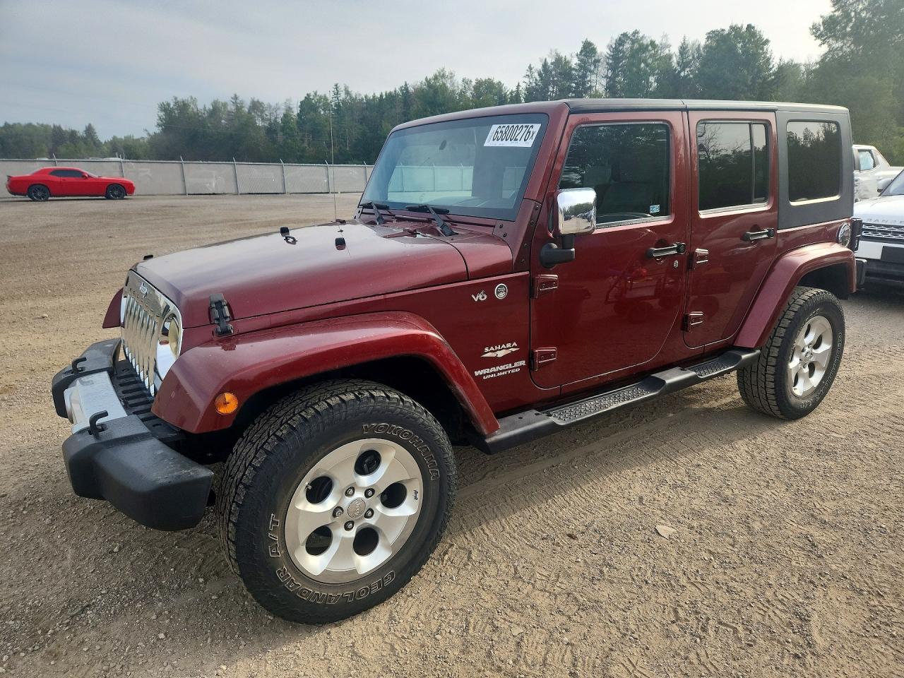 2008 Jeep Wrangler Unlimited Sahara Red vin: 1J4GA59138L634377