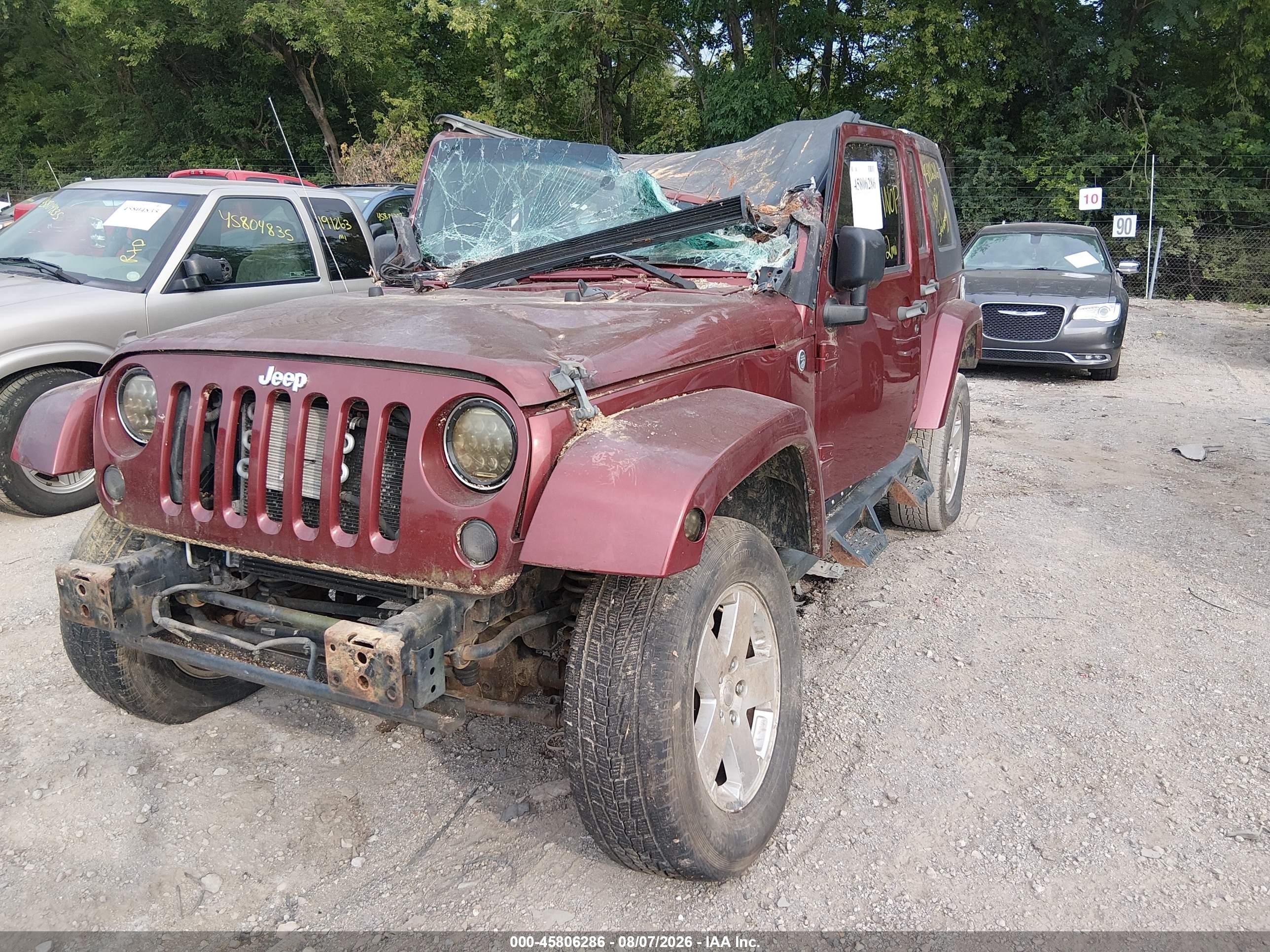 2008 Jeep Wrangler Unlimited Sahara Темно-бордовый vin: 1J4GA59138L644326