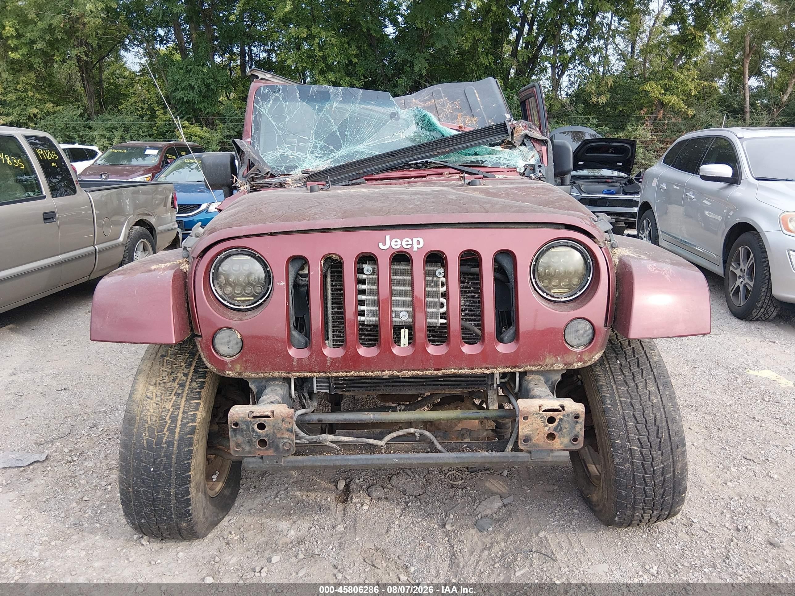 2008 Jeep Wrangler Unlimited Sahara Темно-бордовый vin: 1J4GA59138L644326