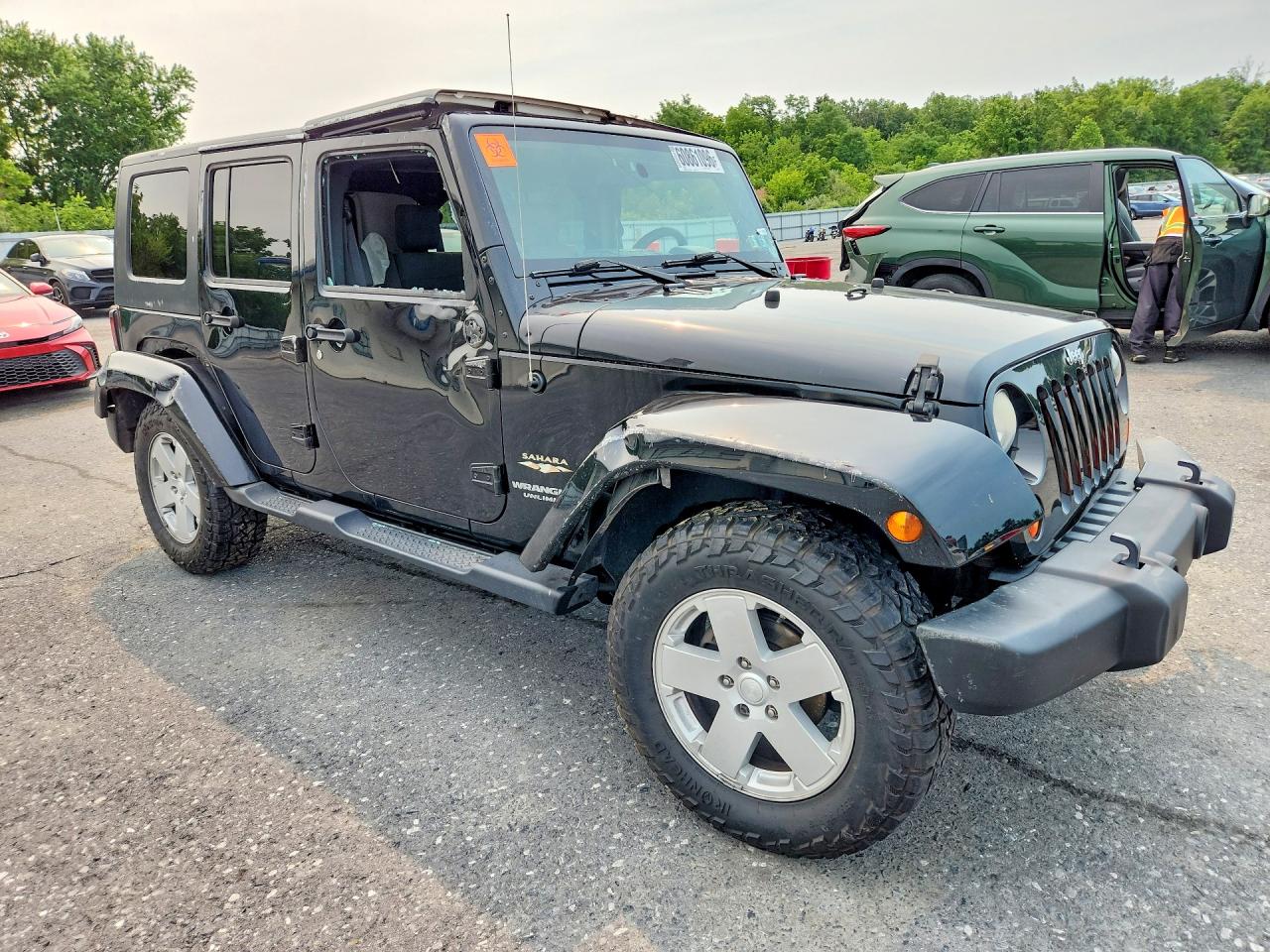 2008 Jeep Wrangler Unlimited Sahara Black vin: 1J4GA59148L551766