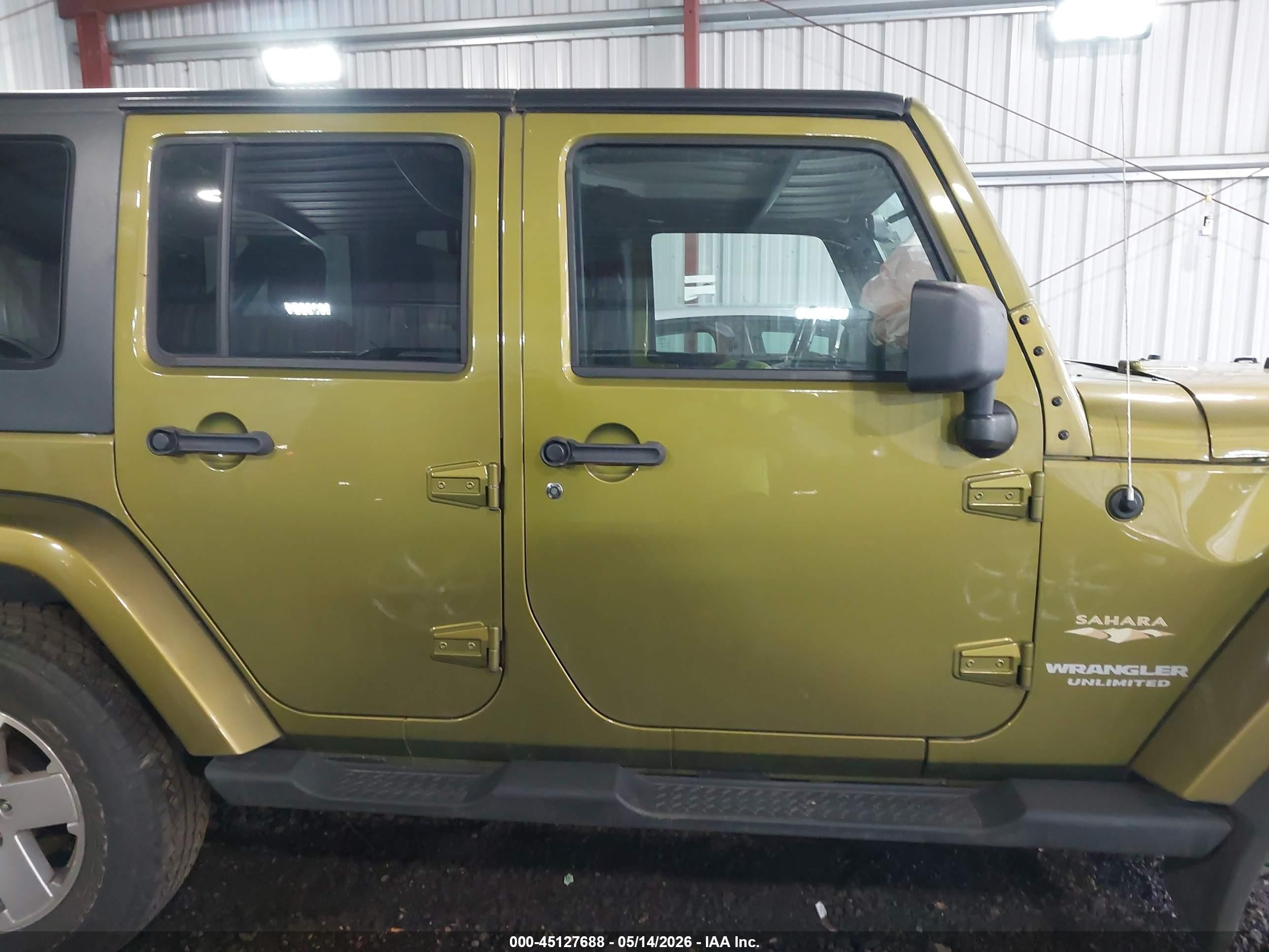 2008 Jeep Wrangler Unlimited Sahara Green vin: 1J4GA59148L599090