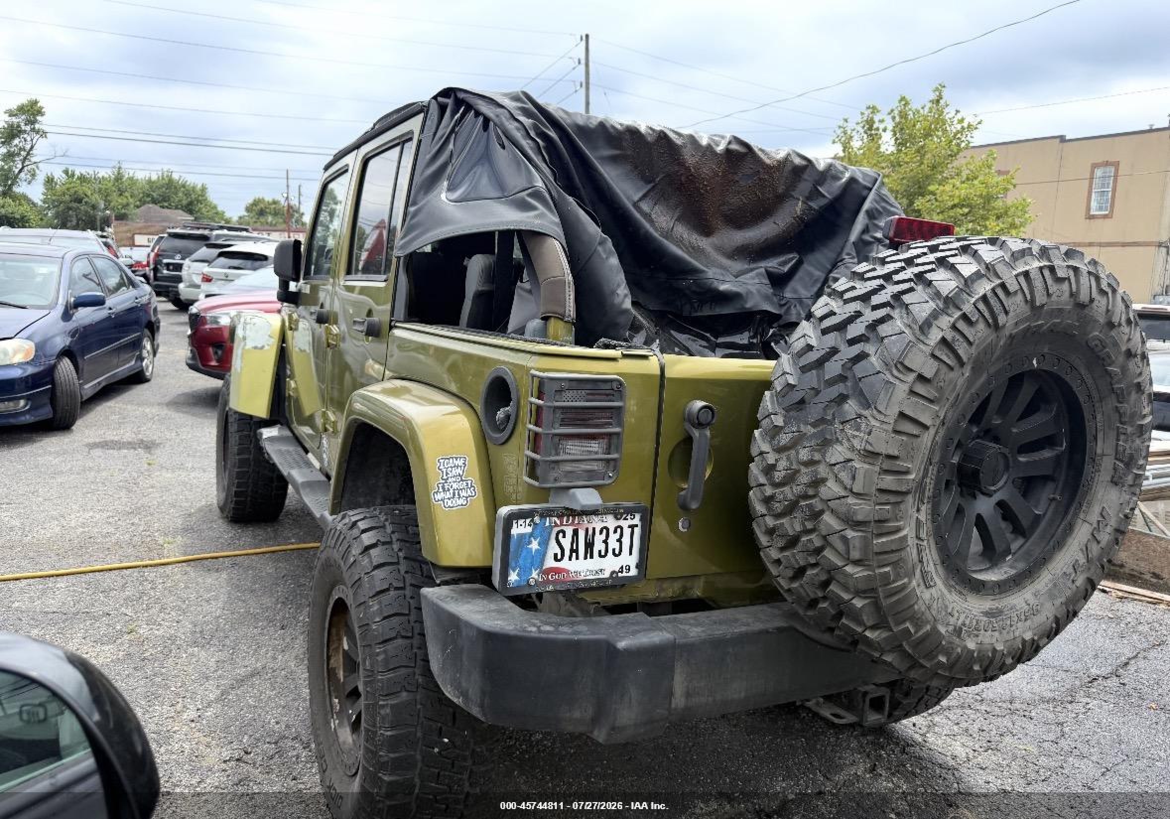 2007 Jeep Wrangler Unlimited Sahara Green vin: 1J4GA59157L155702