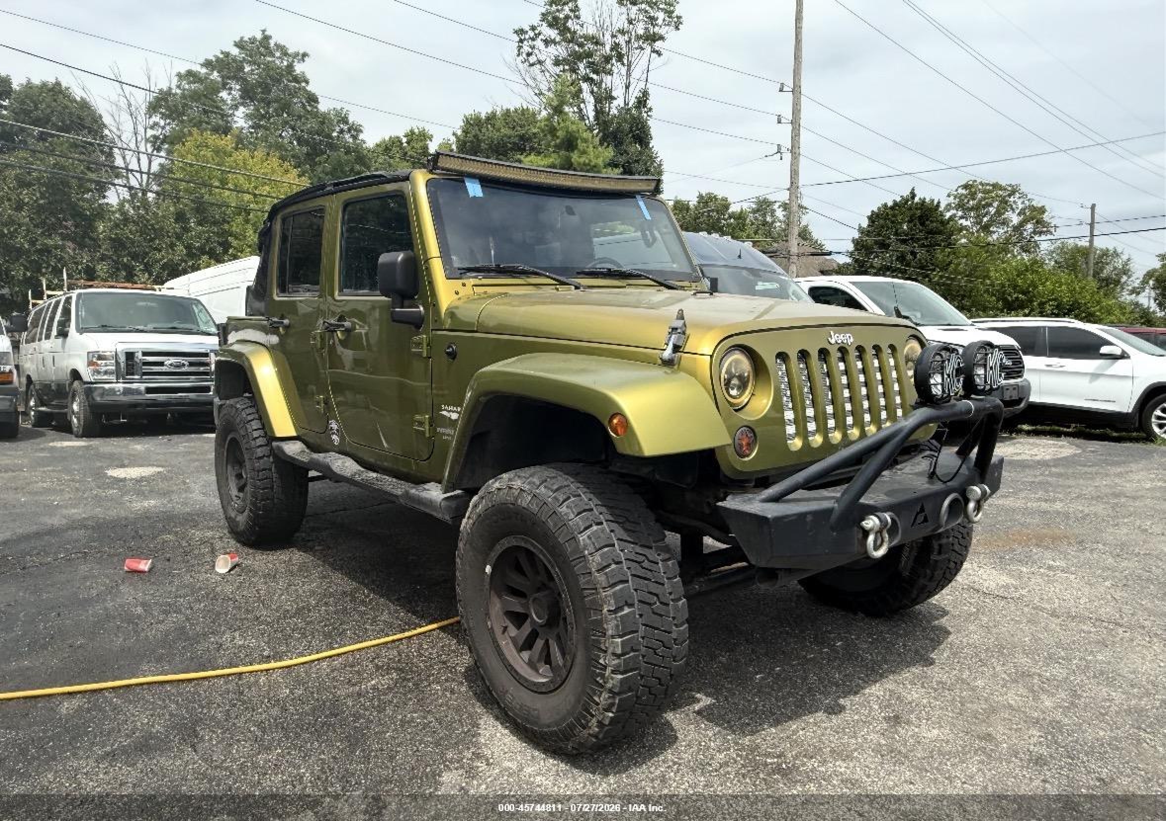 2007 Jeep Wrangler Unlimited Sahara Green vin: 1J4GA59157L155702