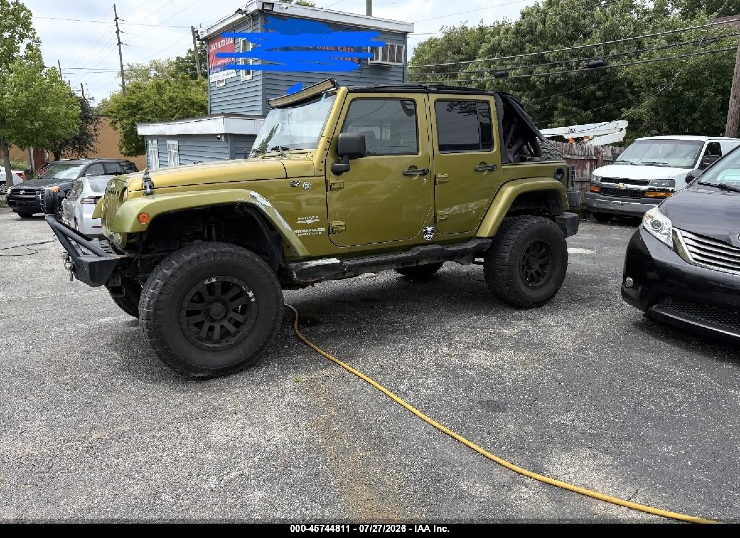 2007 Jeep Wrangler Unlimited Sahara Green vin: 1J4GA59157L155702