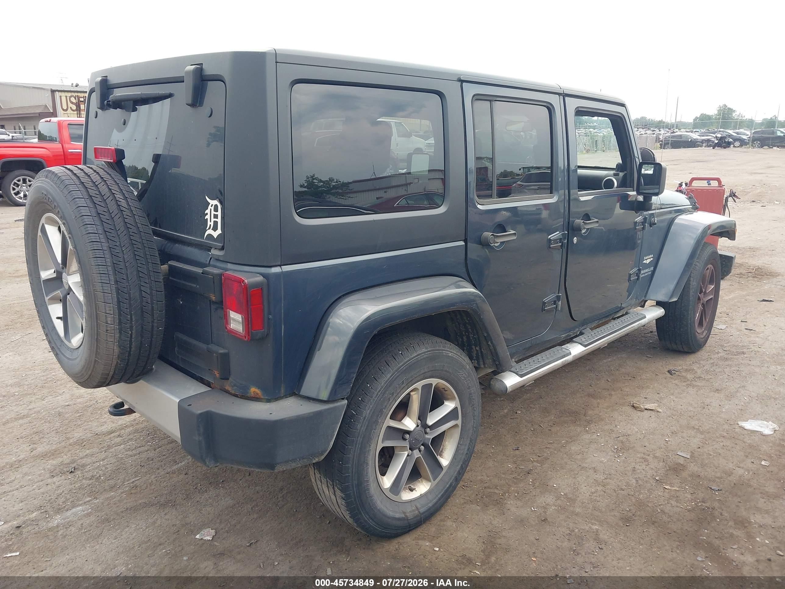 2008 Jeep Wrangler Unlimited Sahara Blue vin: 1J4GA59158L532725