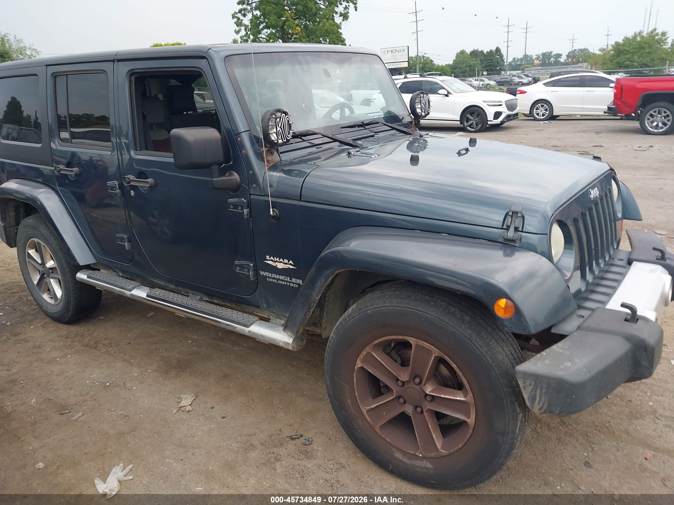 2008 Jeep Wrangler Unlimited Sahara Blue vin: 1J4GA59158L532725