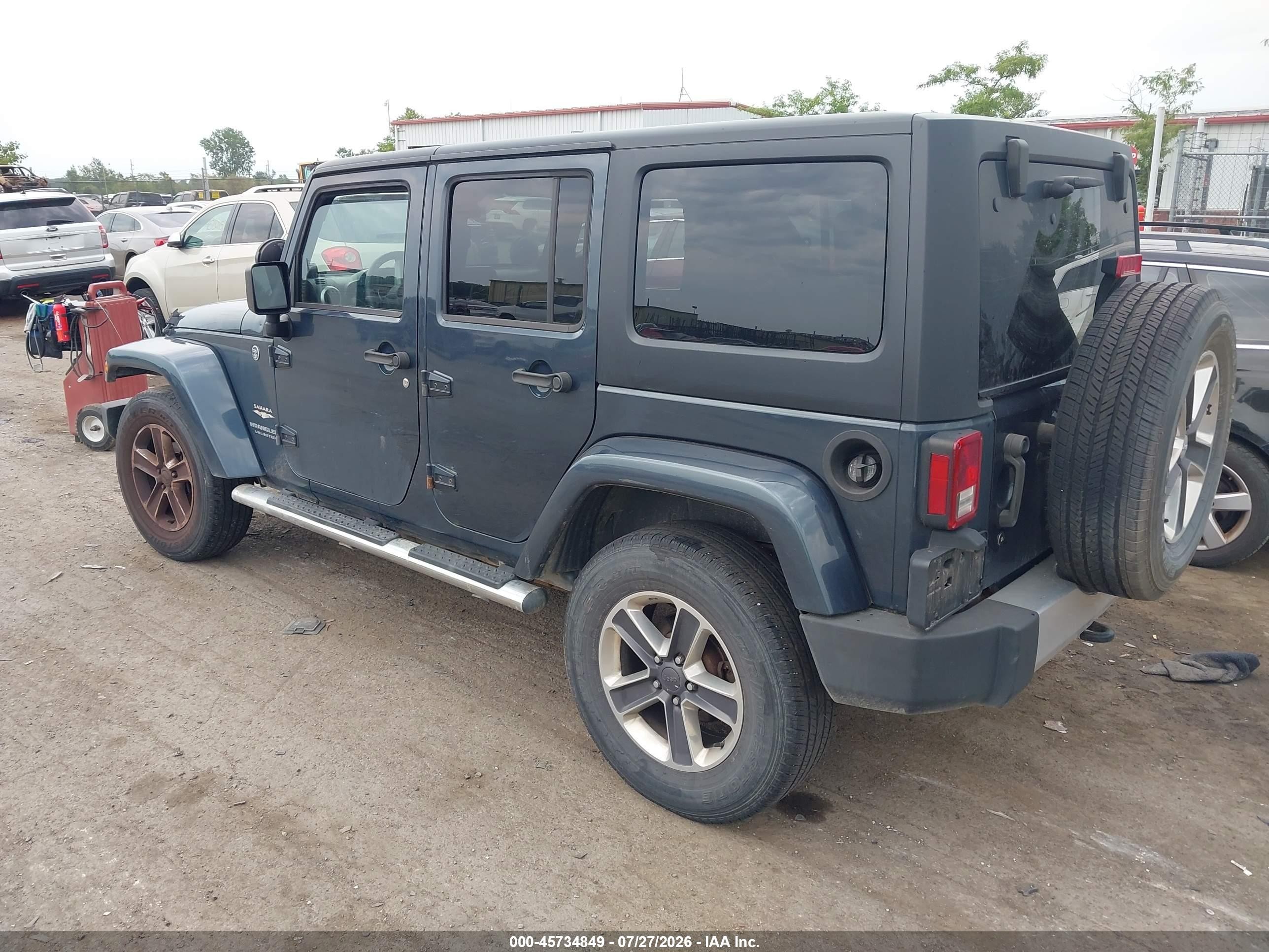 2008 Jeep Wrangler Unlimited Sahara Blue vin: 1J4GA59158L532725