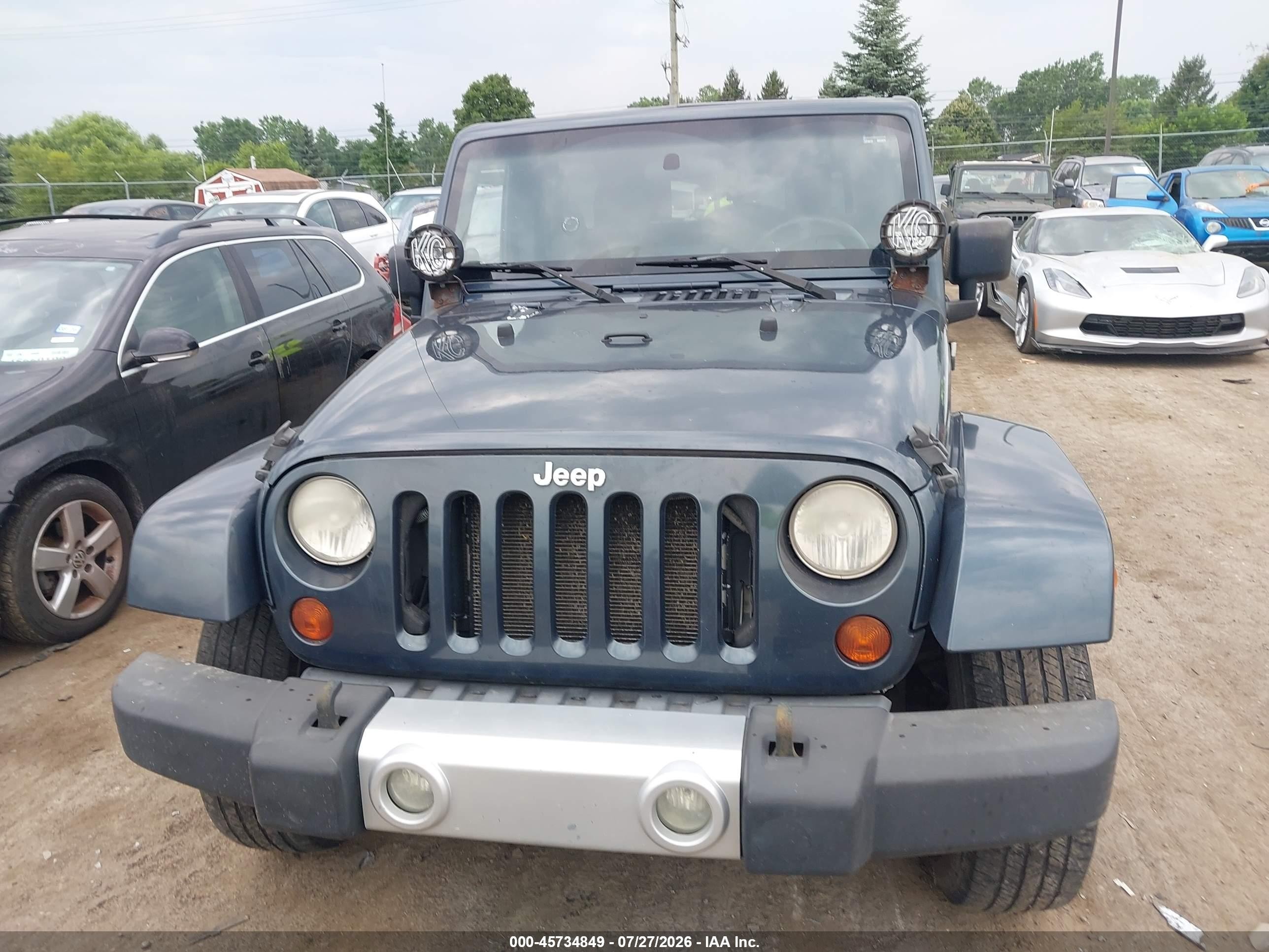 2008 Jeep Wrangler Unlimited Sahara Blue vin: 1J4GA59158L532725