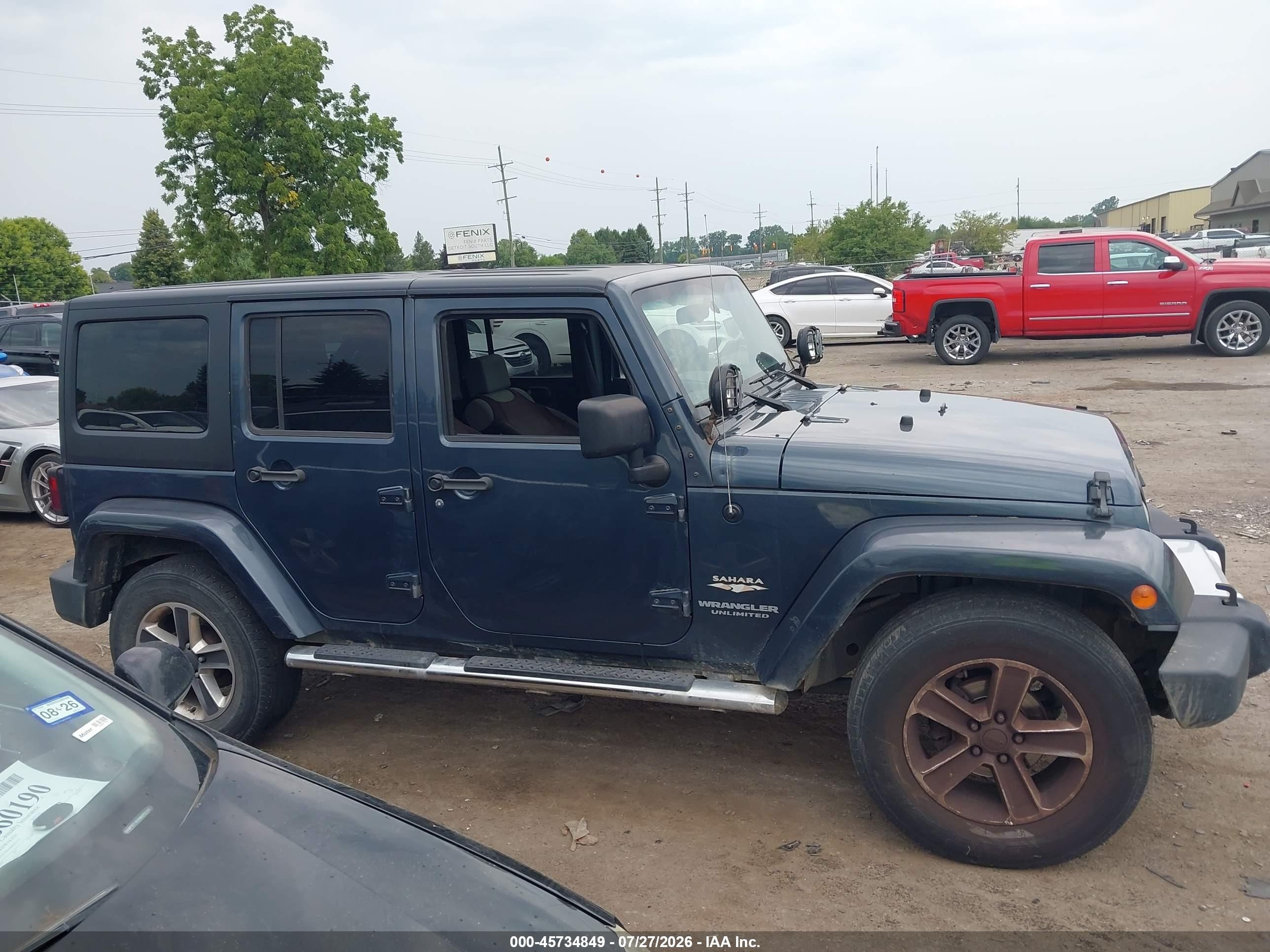 2008 Jeep Wrangler Unlimited Sahara Blue vin: 1J4GA59158L532725