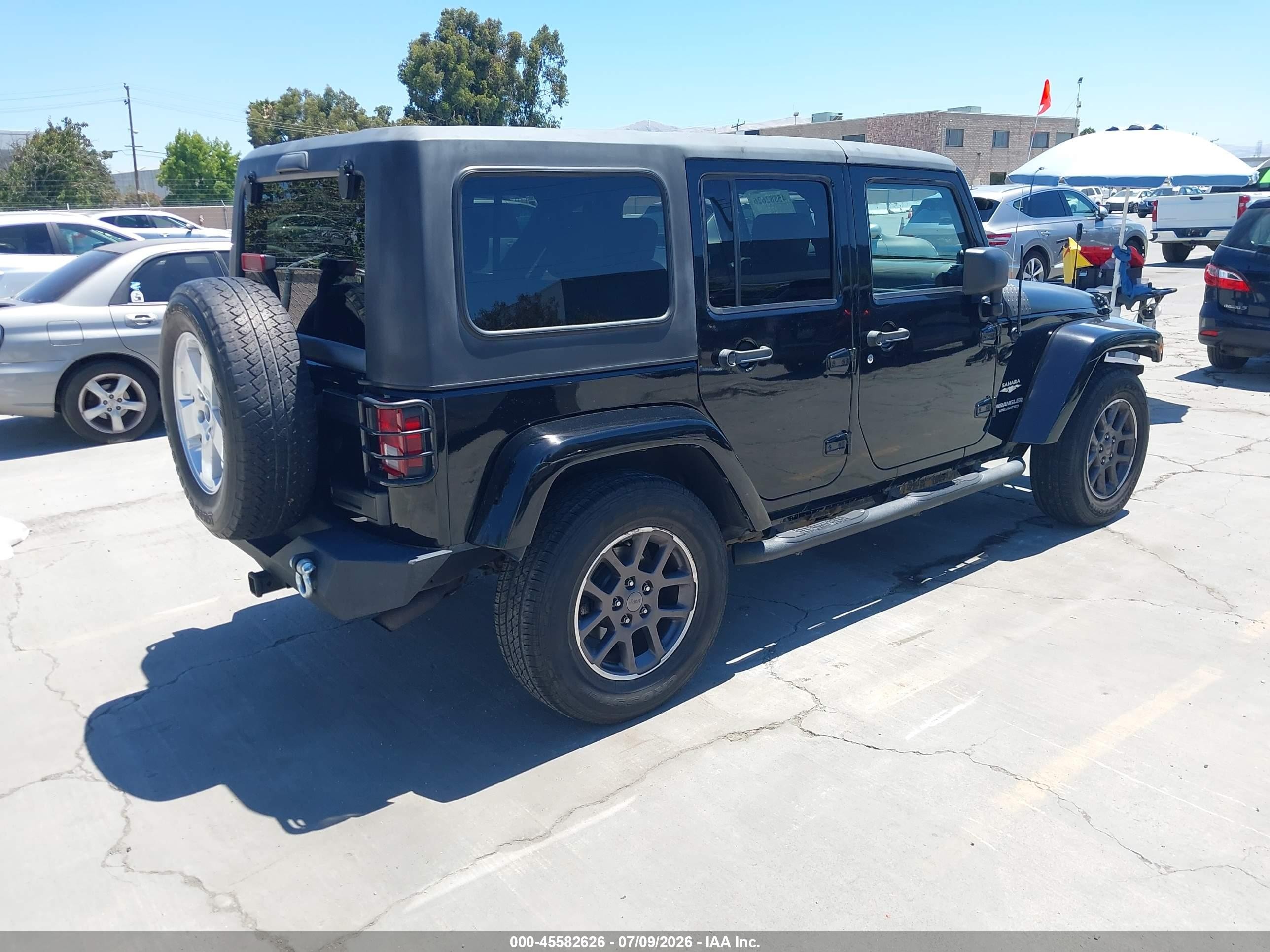 2007 Jeep Wrangler Unlimited Sahara Black vin: 1J4GA59167L196825