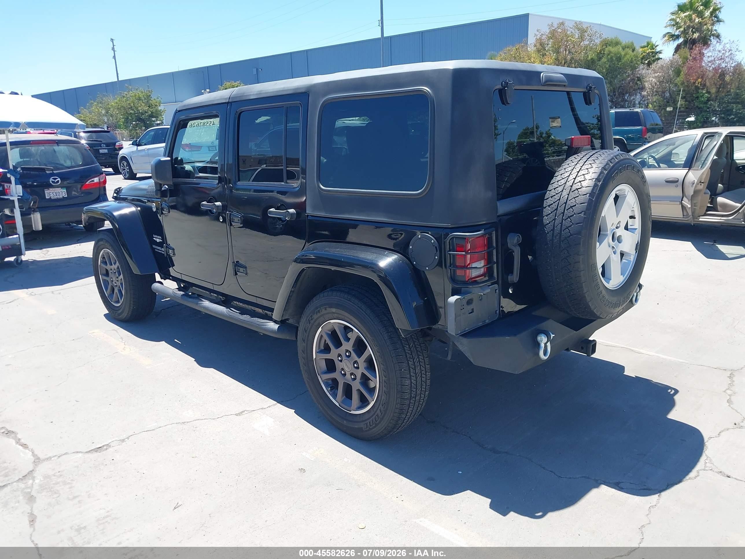 2007 Jeep Wrangler Unlimited Sahara Black vin: 1J4GA59167L196825