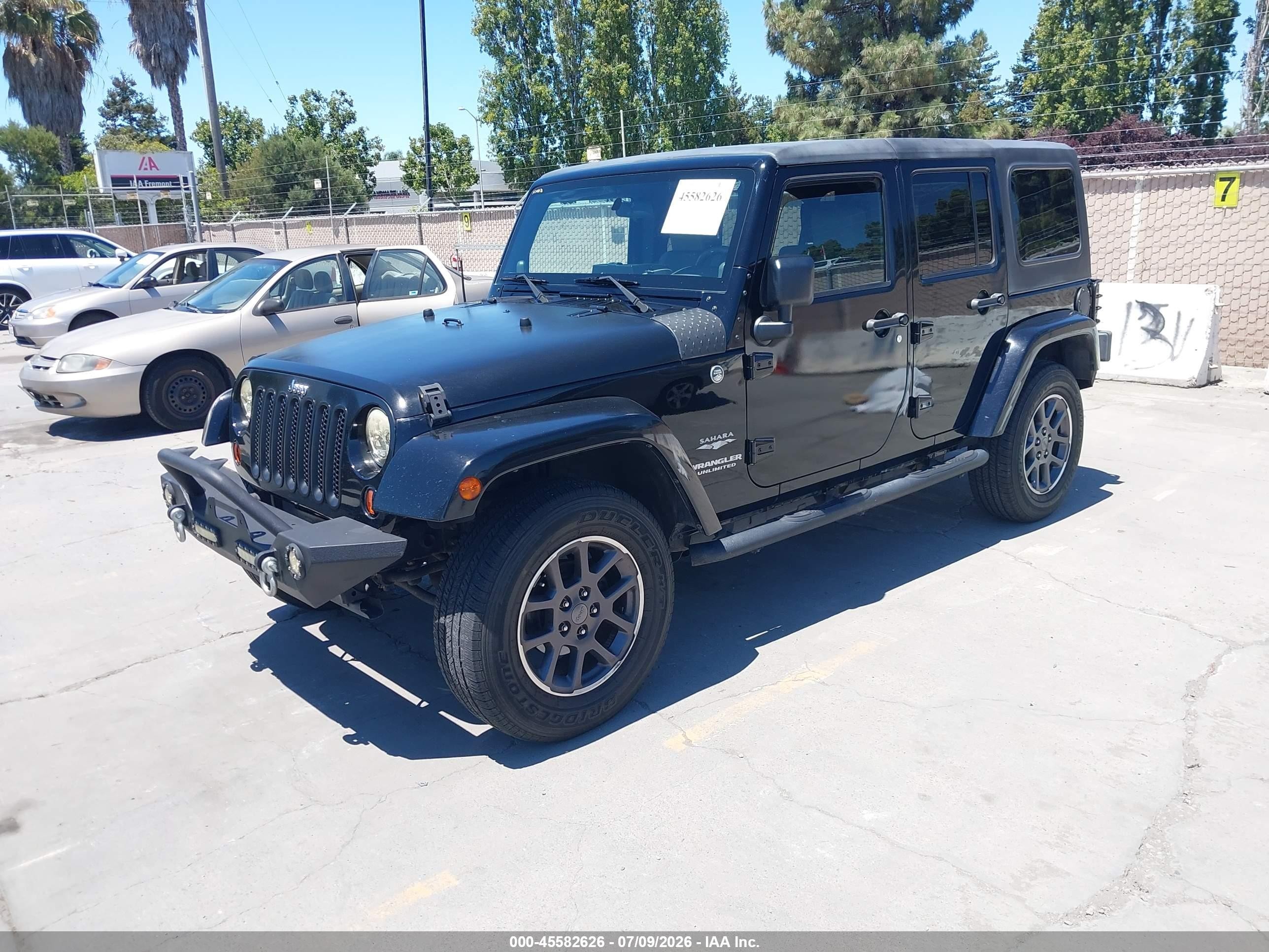 2007 Jeep Wrangler Unlimited Sahara Black vin: 1J4GA59167L196825