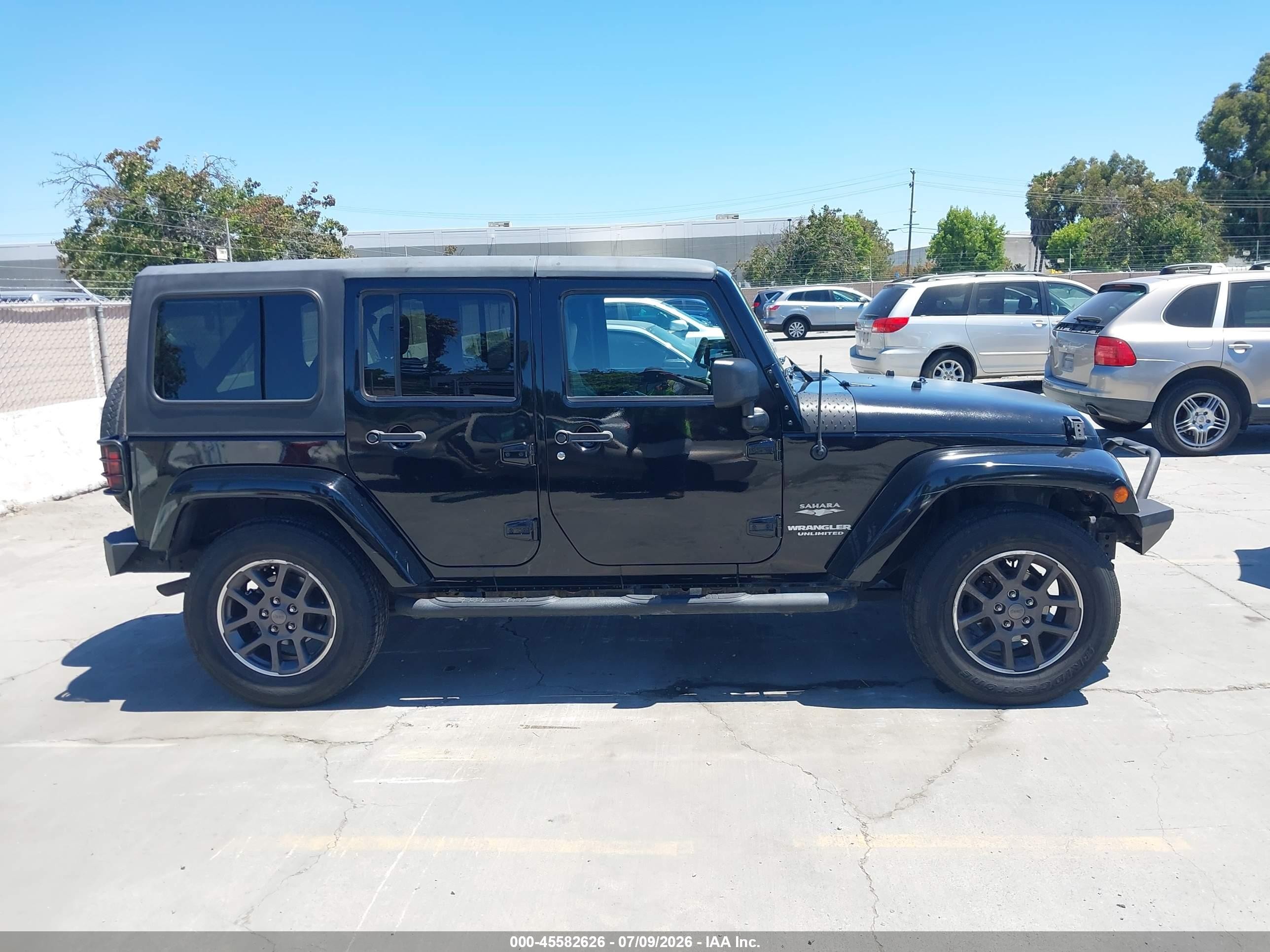 2007 Jeep Wrangler Unlimited Sahara Black vin: 1J4GA59167L196825