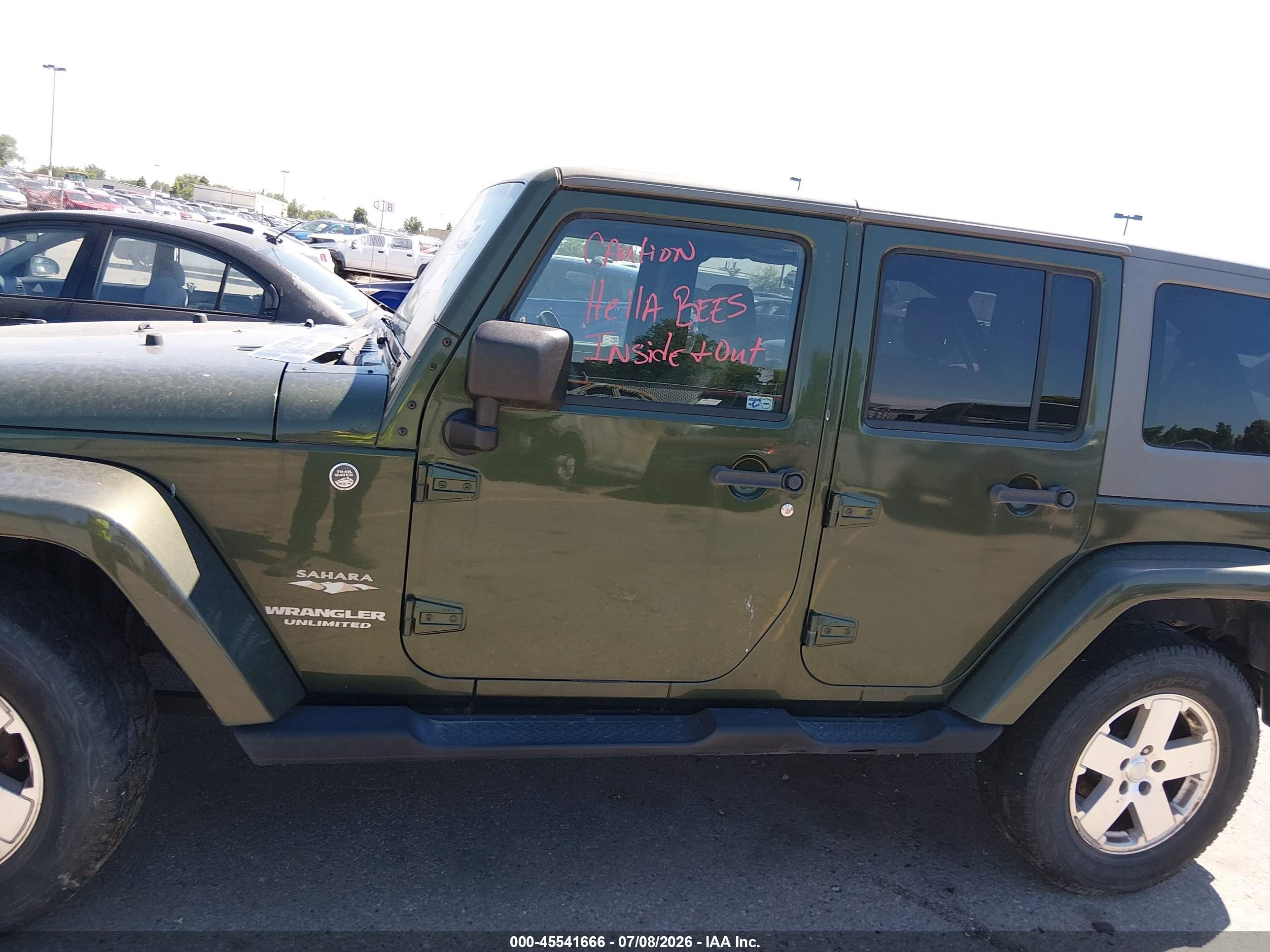 2008 Jeep Wrangler Unlimited Sahara Black vin: 1J4GA59168L551963