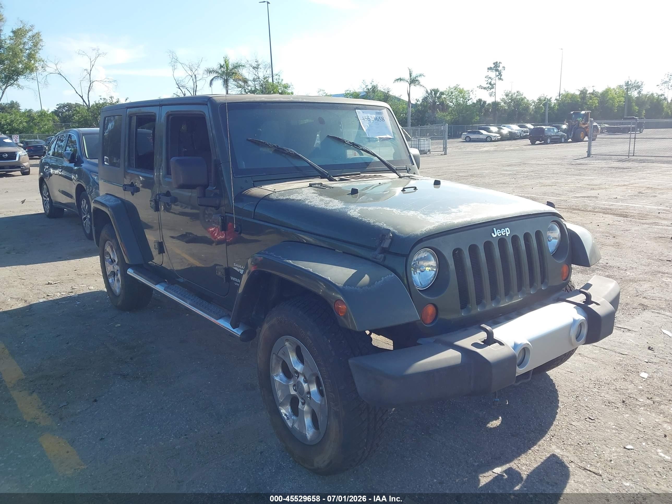 2007 Jeep Wrangler Unlimited Sahara Green vin: 1J4GA59187L157962
