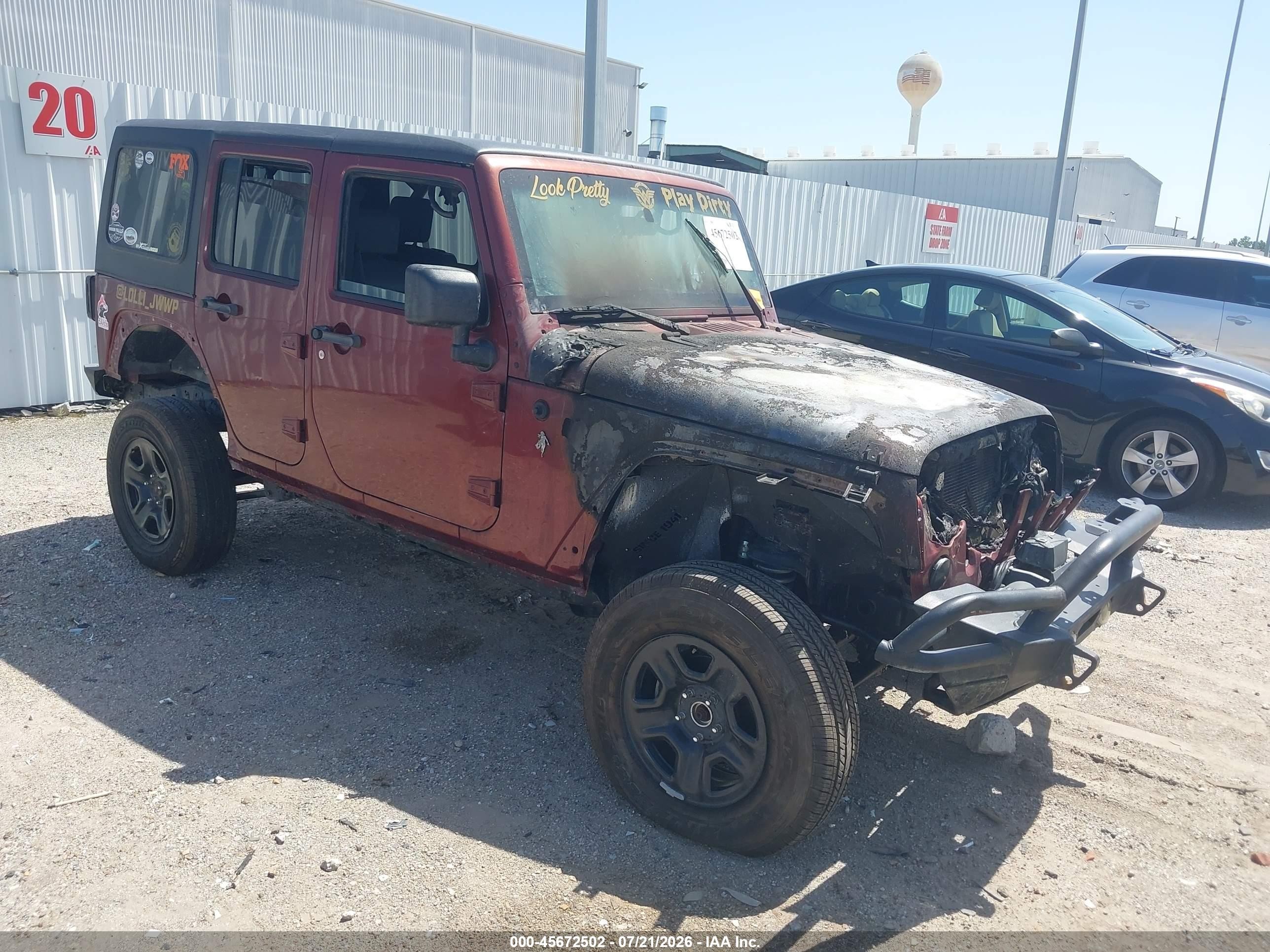 2007 Jeep Wrangler Unlimited Sahara Red vin: 1J4GA59187L187026