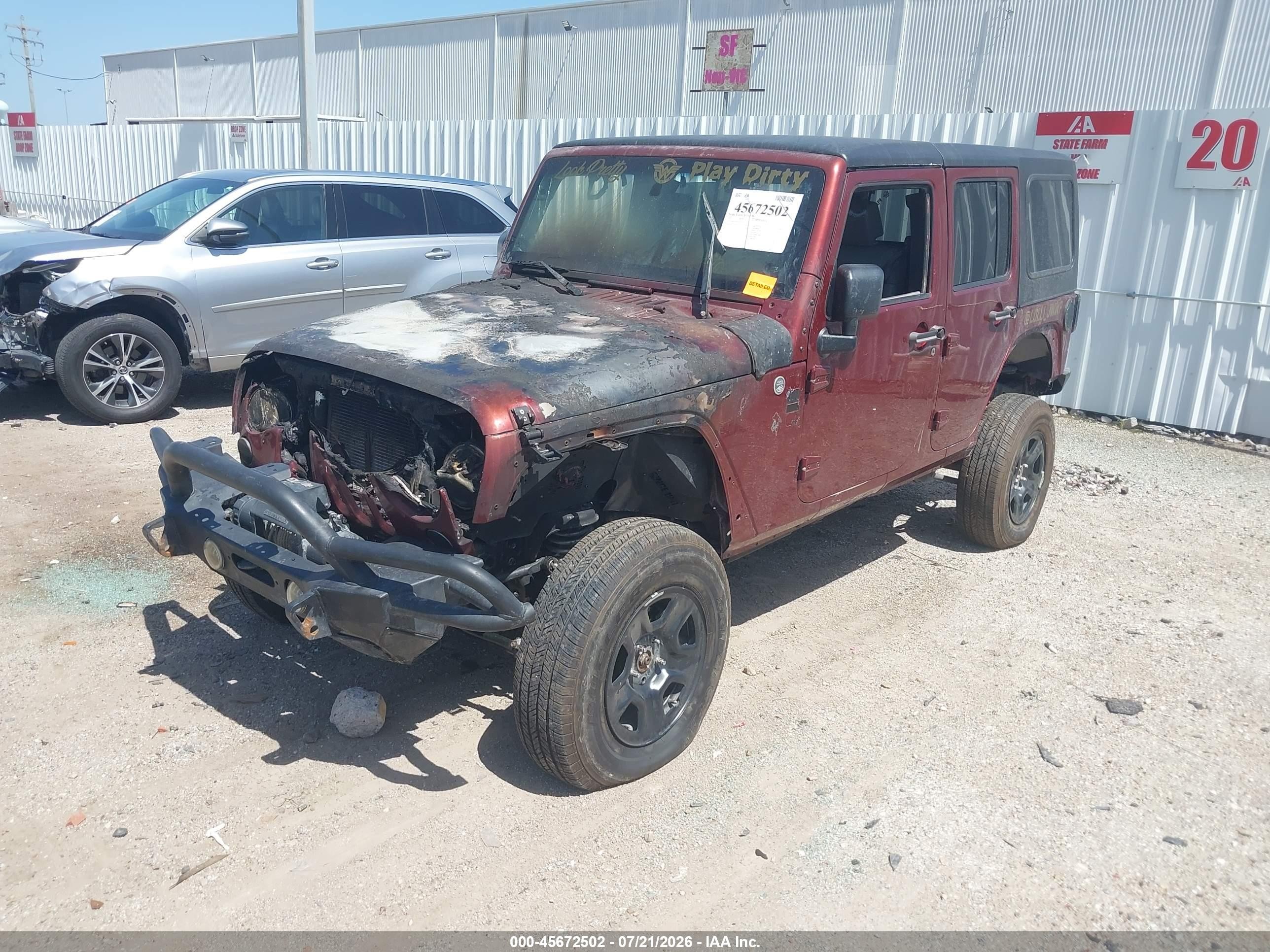 2007 Jeep Wrangler Unlimited Sahara Red vin: 1J4GA59187L187026