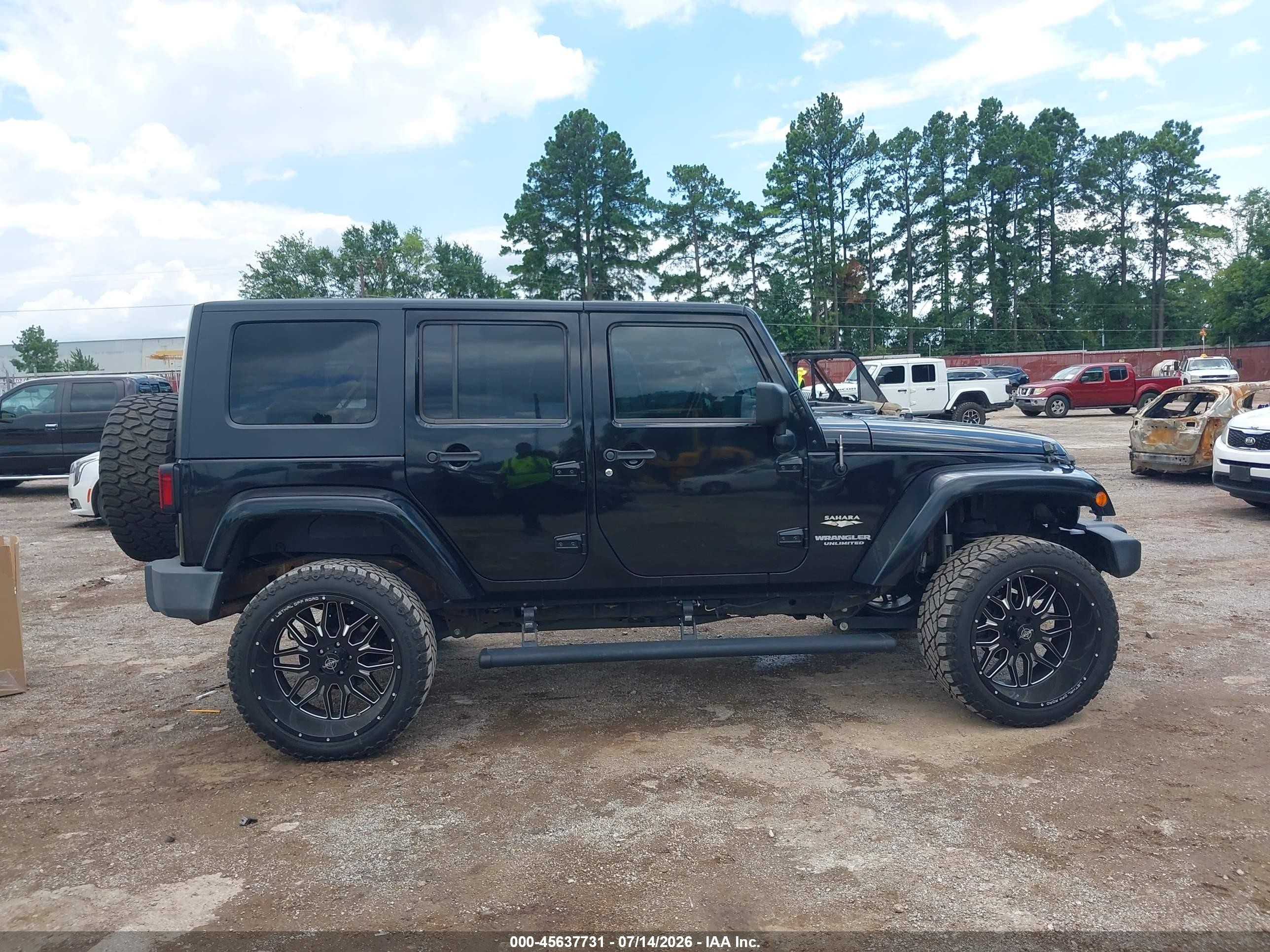 2009 Jeep Wrangler Unlimited Sahara Черный vin: 1J4GA59199L703817