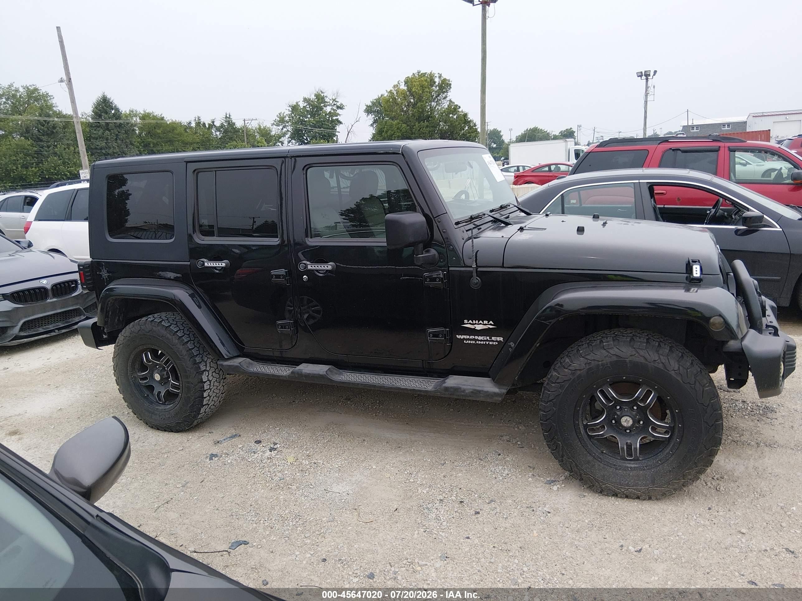 2009 Jeep Wrangler Unlimited Sahara Black vin: 1J4GA59199L749258