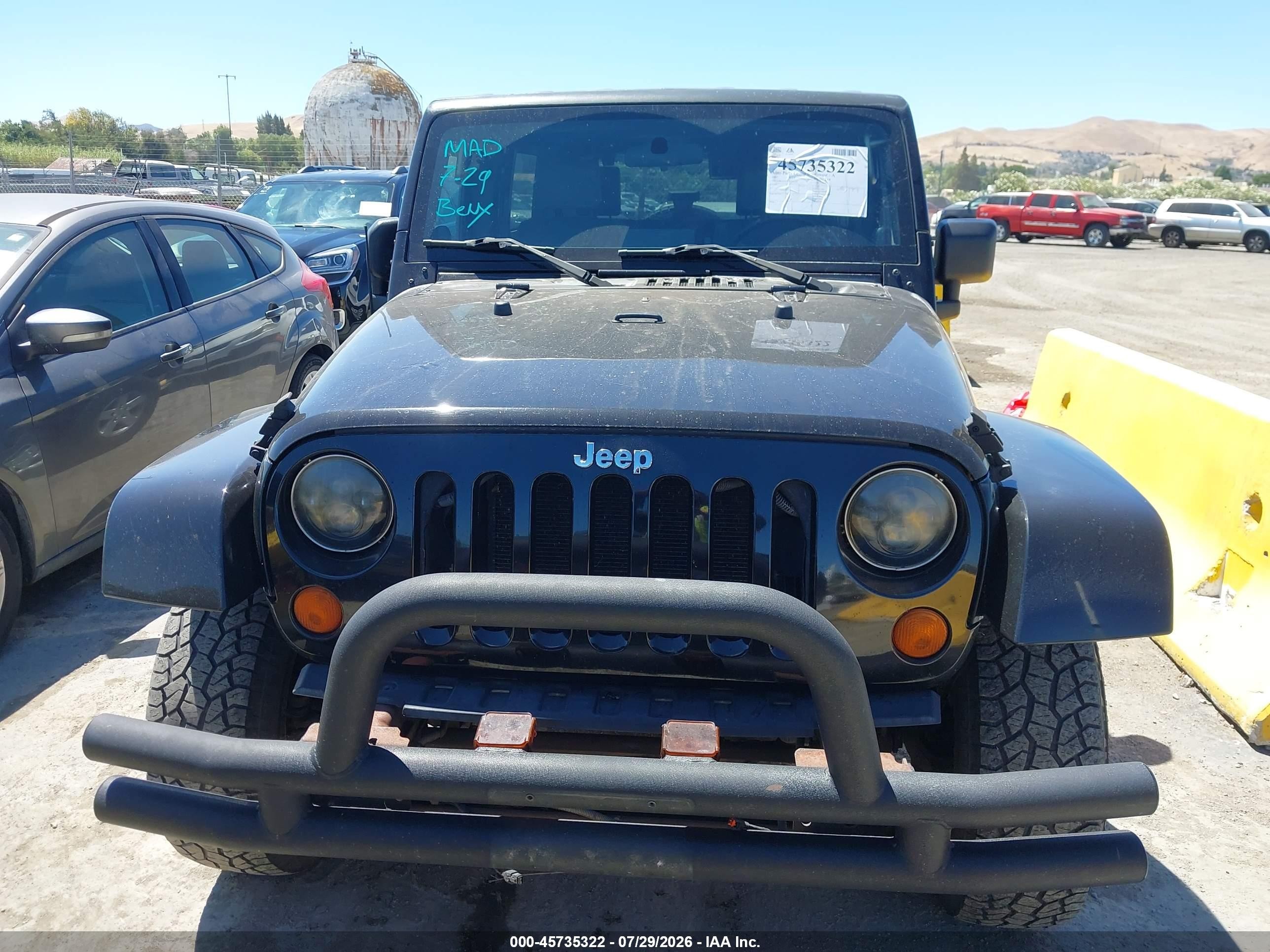2007 Jeep Wrangler Unlimited Sahara Black vin: 1J4GA591X7L151323