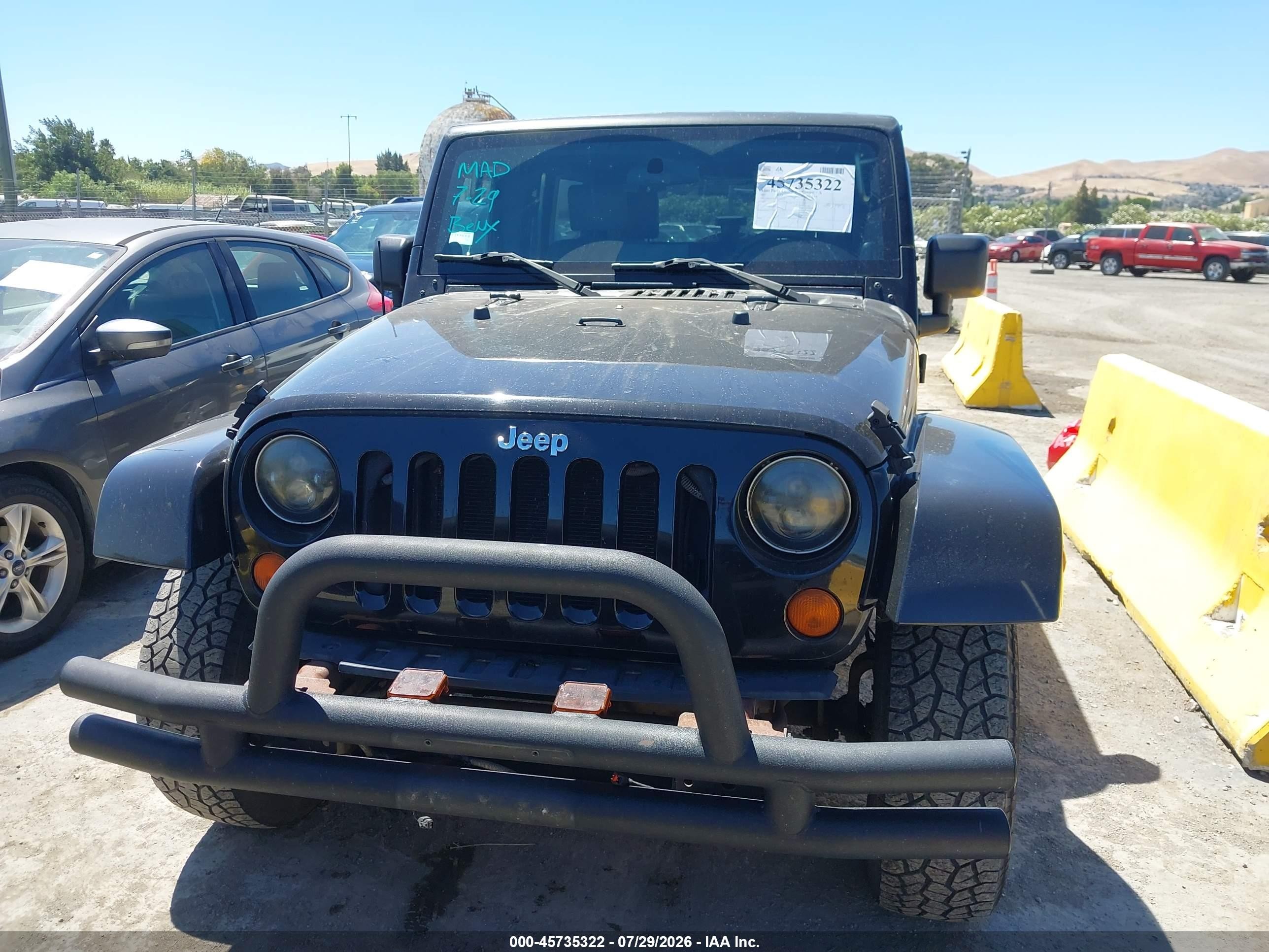 2007 Jeep Wrangler Unlimited Sahara Black vin: 1J4GA591X7L151323