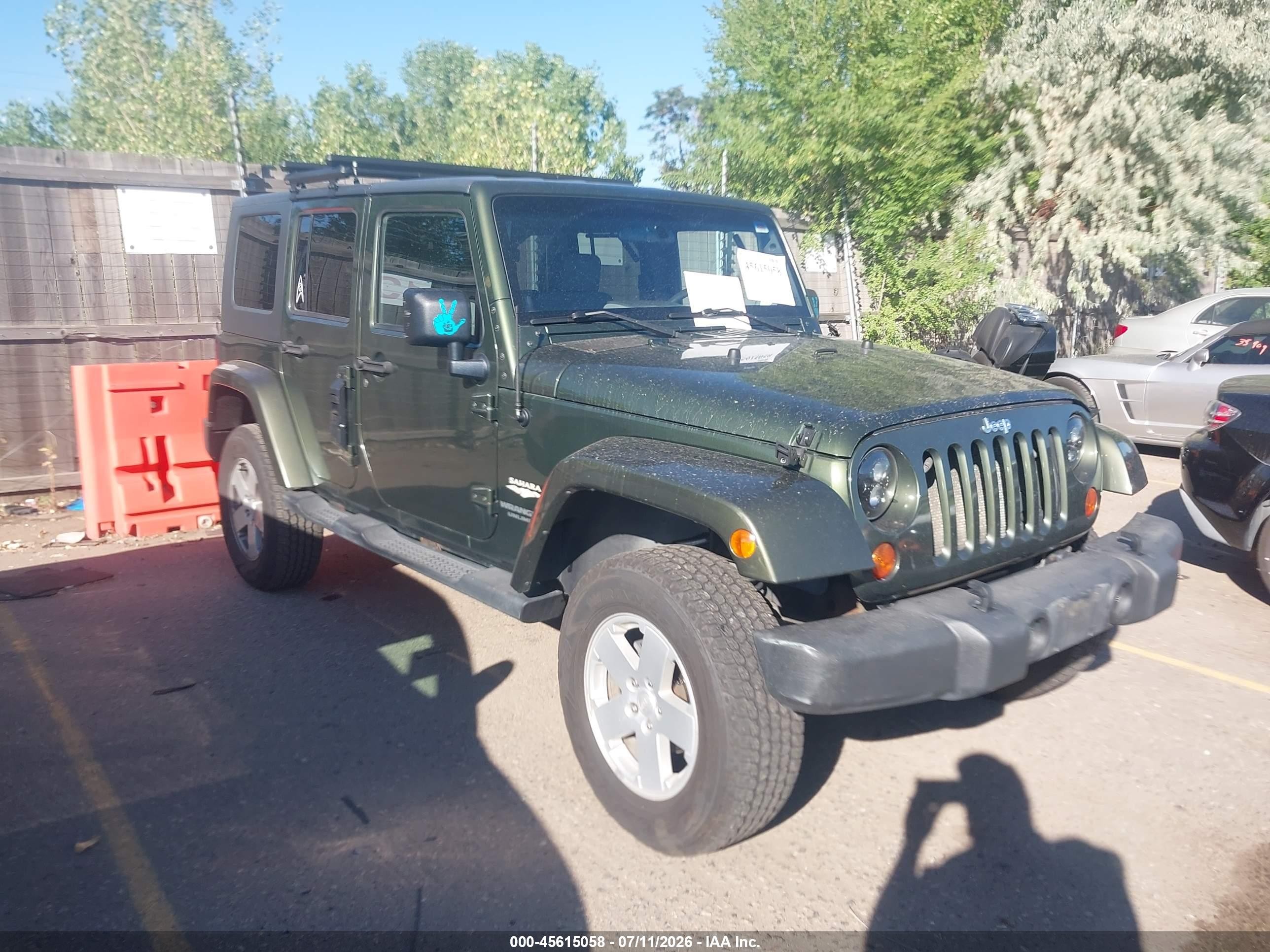 2008 Jeep Wrangler Unlimited Sahara Зеленый vin: 1J4GA591X8L505505