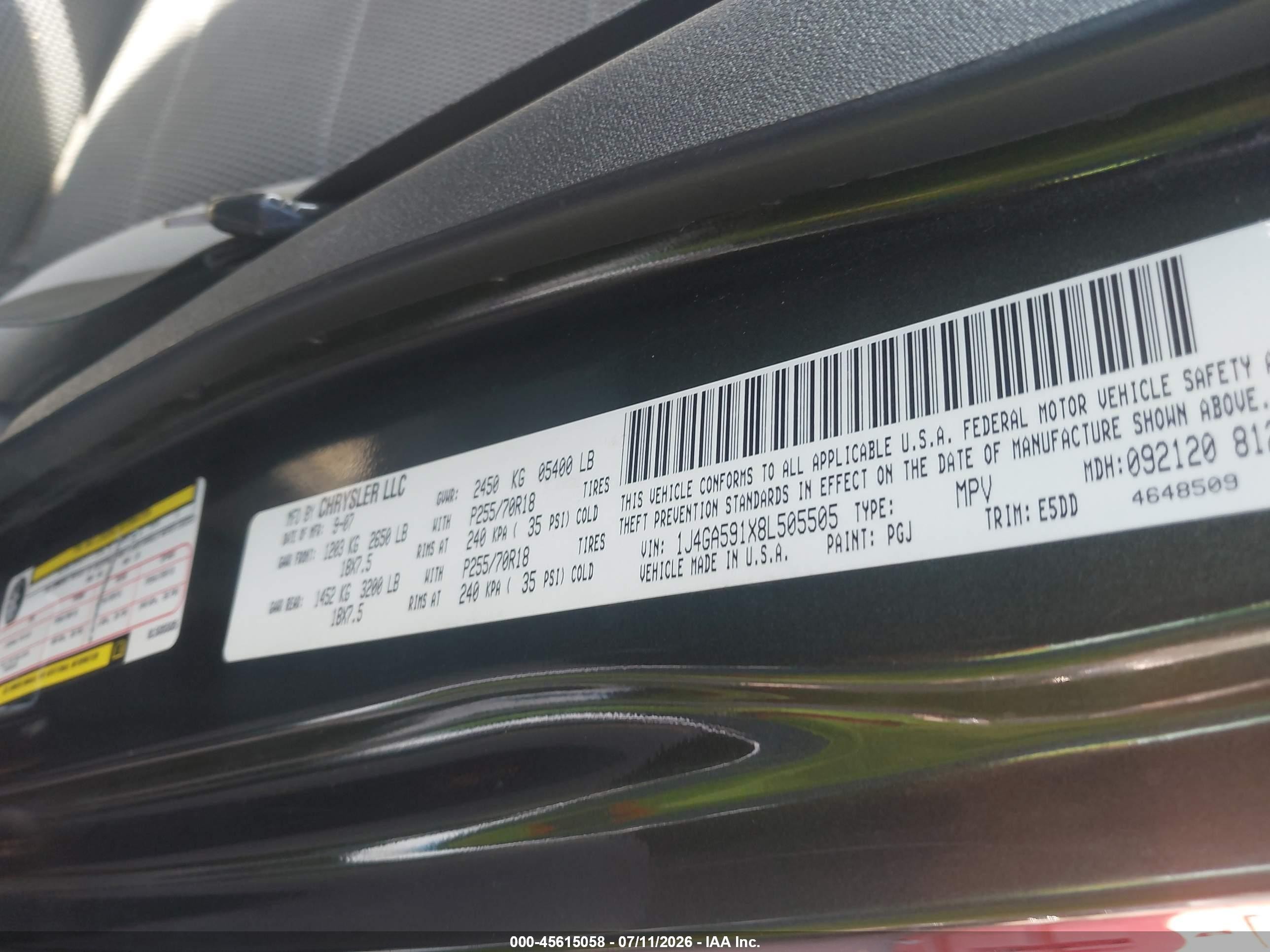 2008 Jeep Wrangler Unlimited Sahara Зеленый vin: 1J4GA591X8L505505