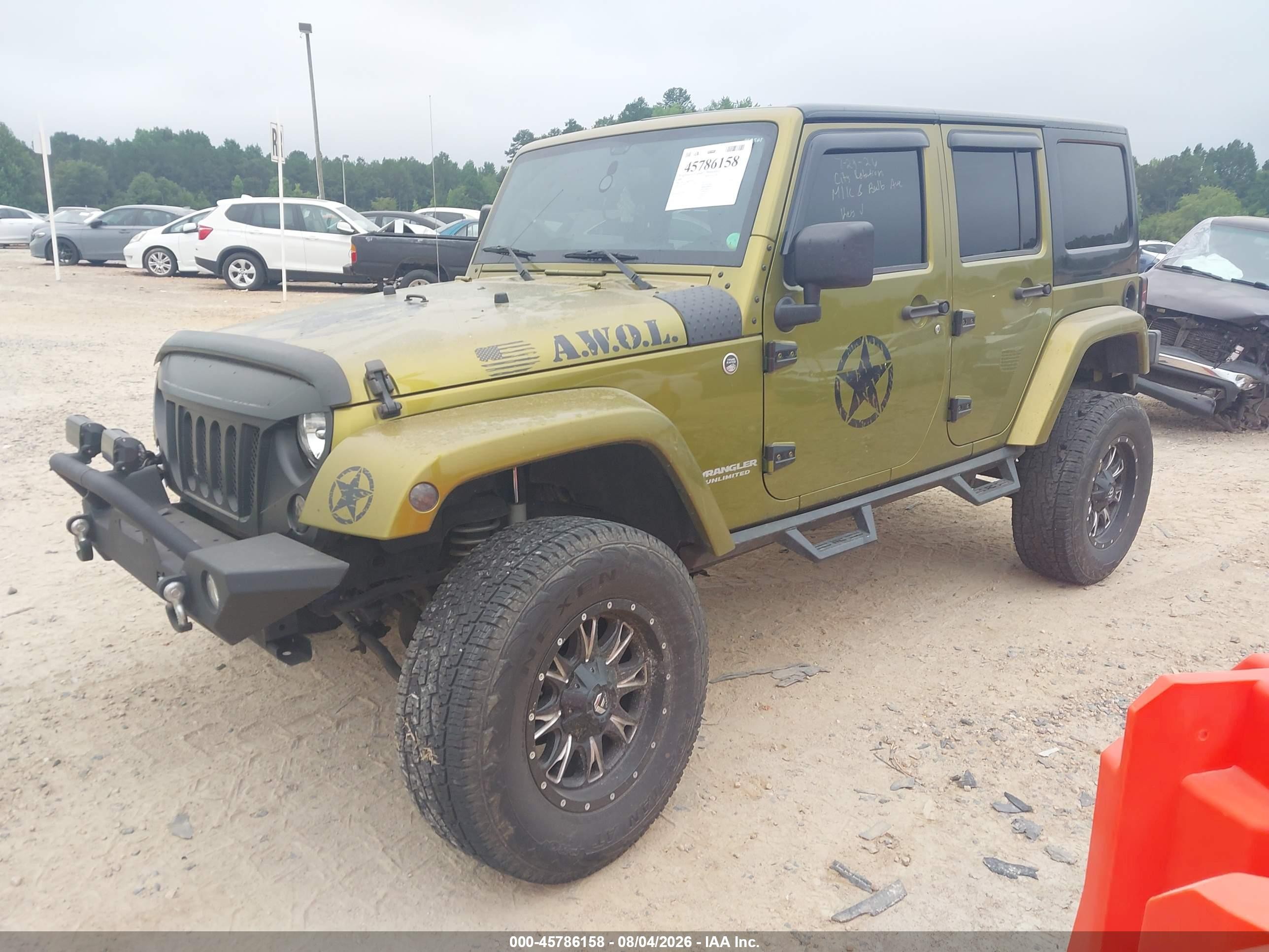 2008 Jeep Wrangler Unlimited Sahara Green vin: 1J4GA591X8L623599