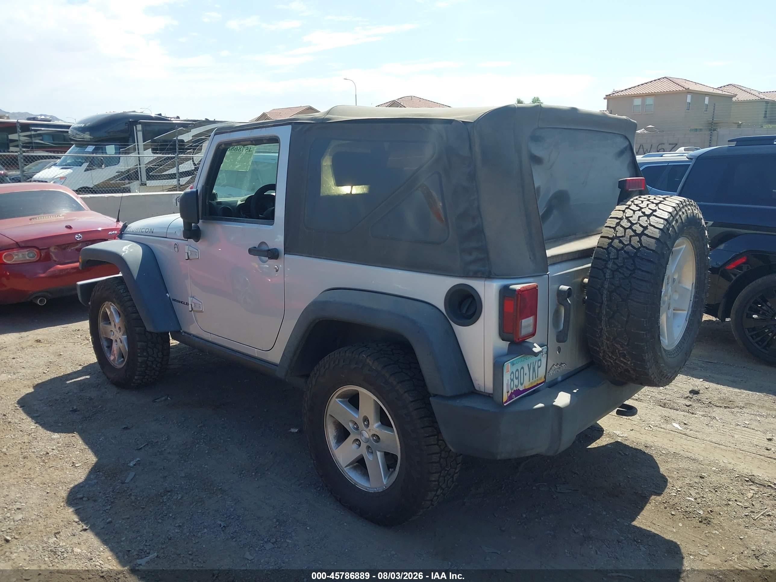 2007 Jeep Wrangler Rubicon Silver vin: 1J4GA64127L199847